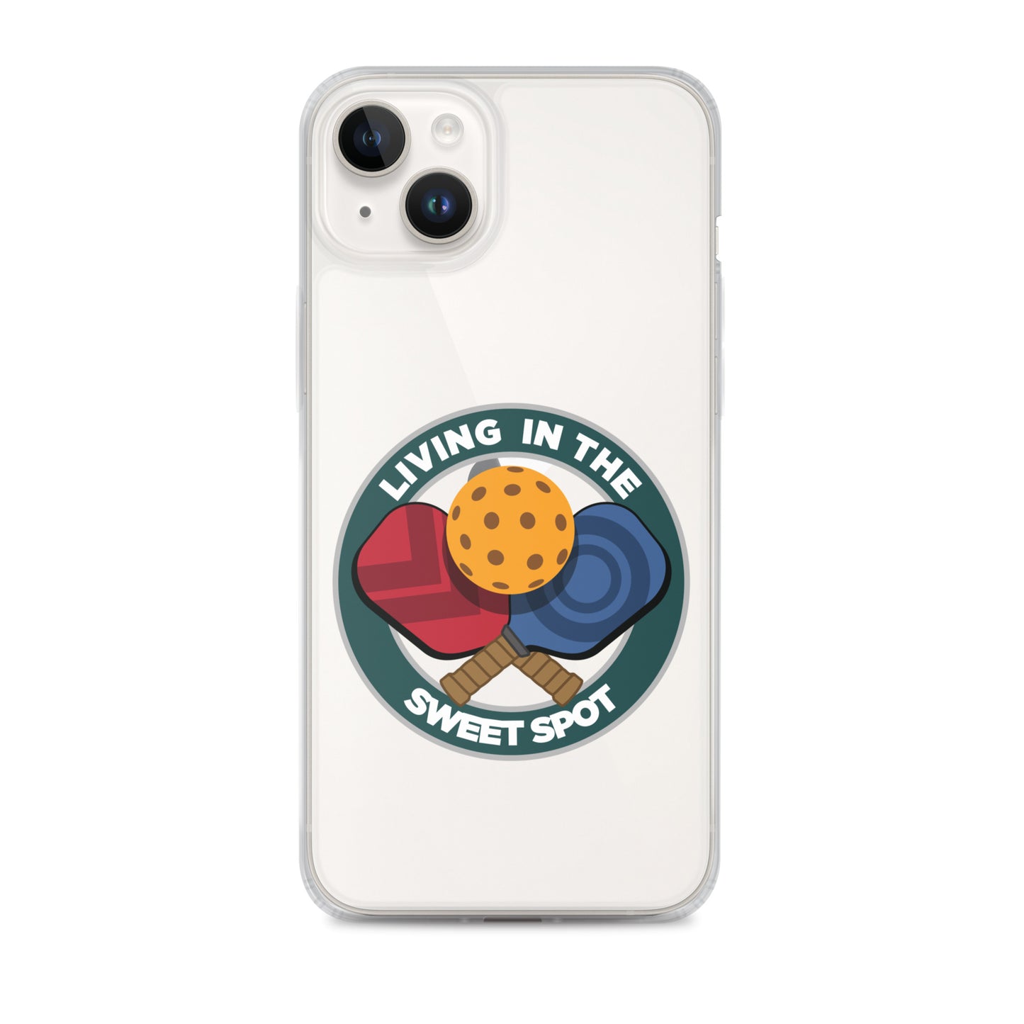 iPhone® Pickleball Case - "Living in the Sweet Spot" emblem - DocDink.com