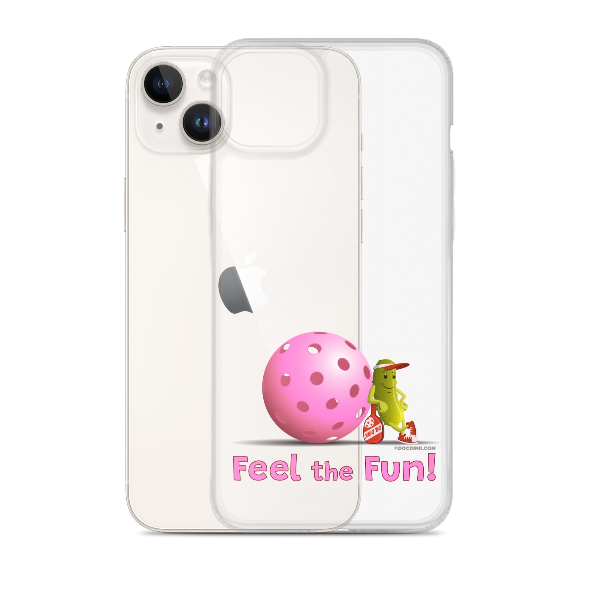 Pickleball iPhone® Case - Resting Pickleball - "Feel the Fun" #pink - DocDink.com