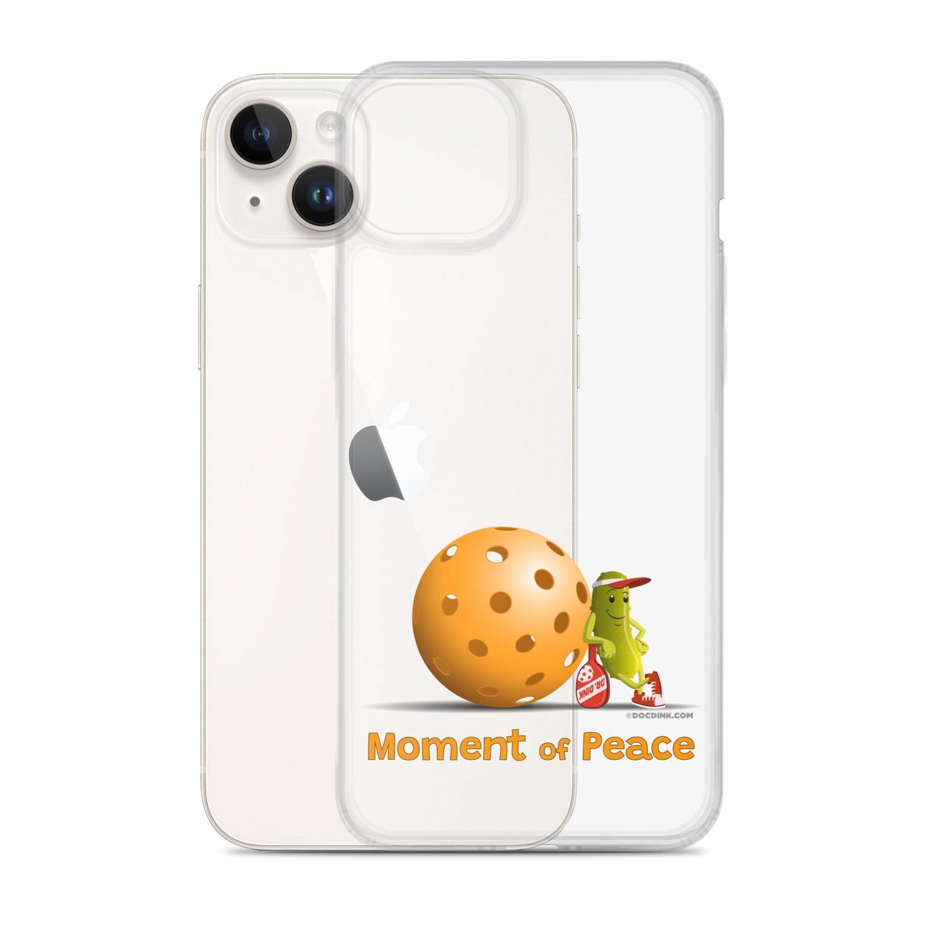 Pickleball iPhone® Case - Resting Pickleball - "Moment of Peace" - DocDink.com