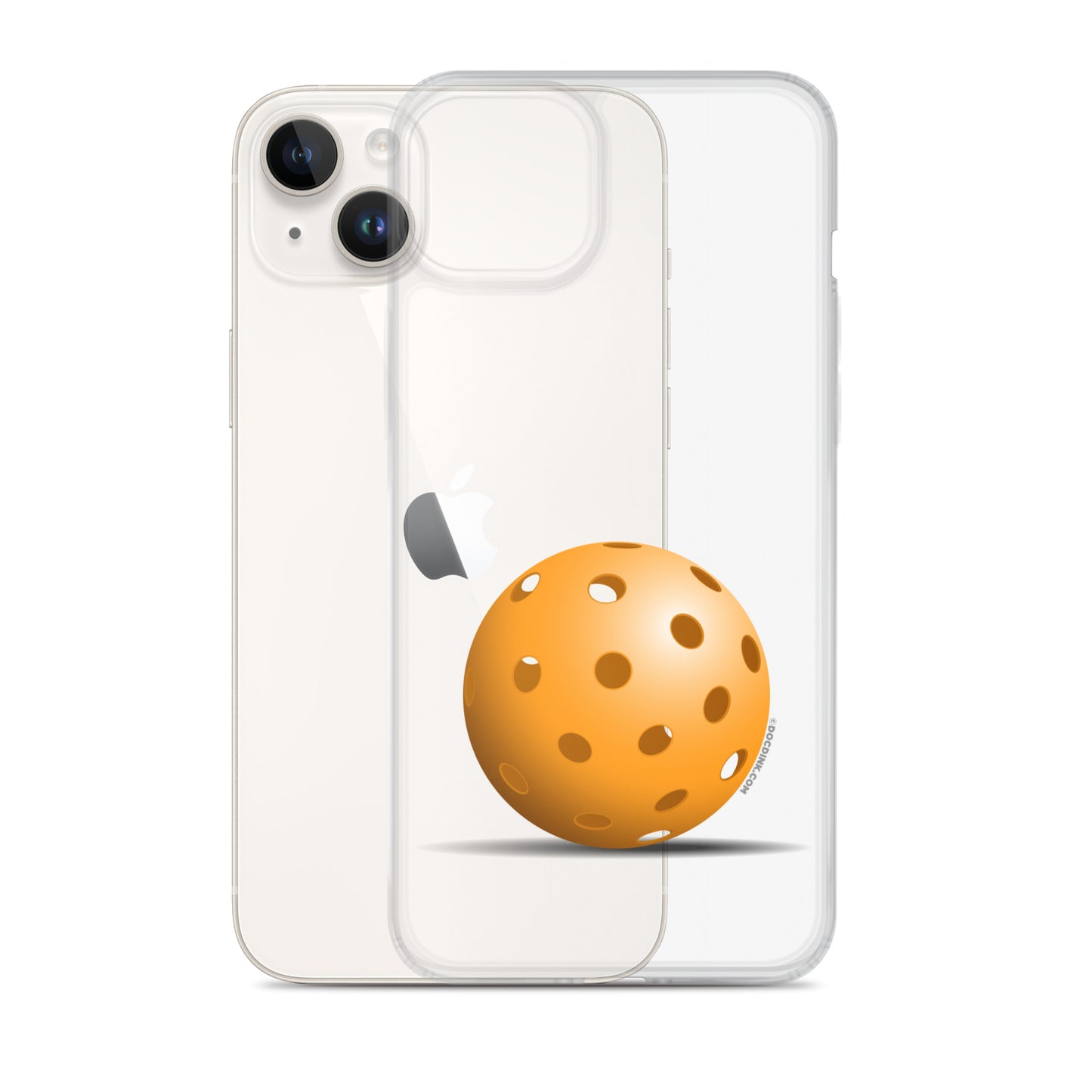 iPhone® Pickleball Case - Orange Pickleball - DocDink.com