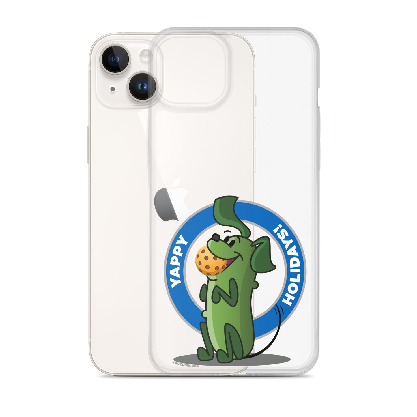 iPhone® Pickleball Case - Pickles "Yappy Holidays" - DocDink.com