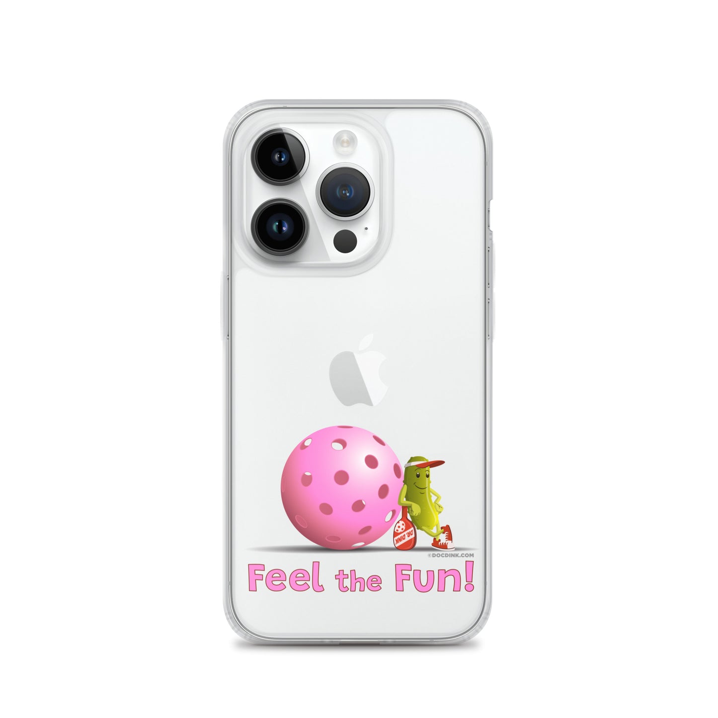 Pickleball iPhone® Case - Resting Pickleball - "Feel the Fun" #pink - DocDink.com