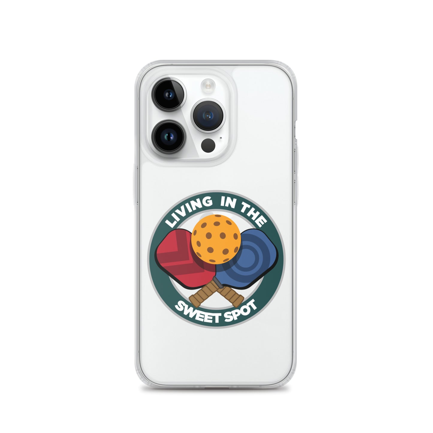 iPhone® Pickleball Case - "Living in the Sweet Spot" emblem - DocDink.com