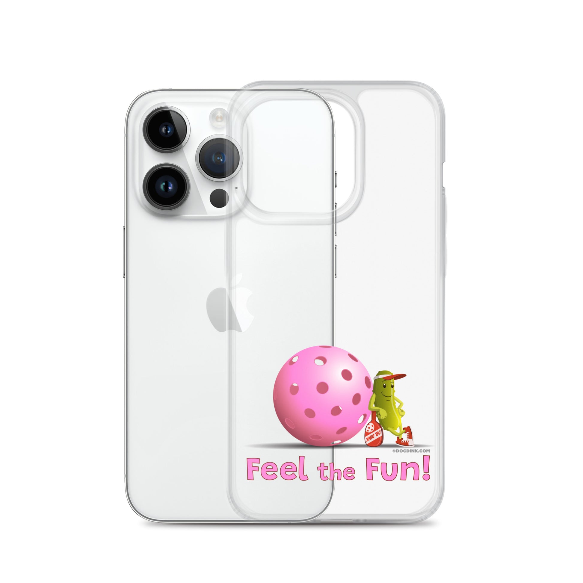 Pickleball iPhone® Case - Resting Pickleball - "Feel the Fun" #pink - DocDink.com