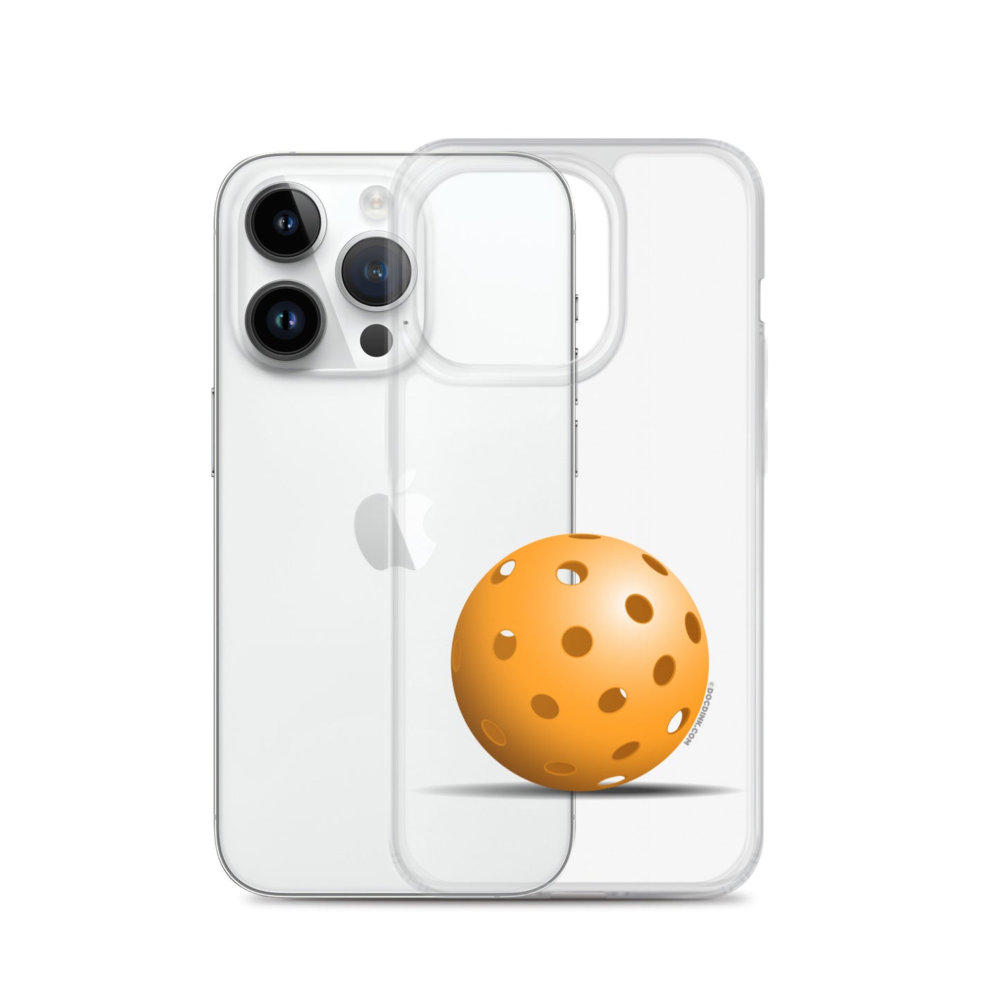 iPhone® Pickleball Case - Orange Pickleball - DocDink.com