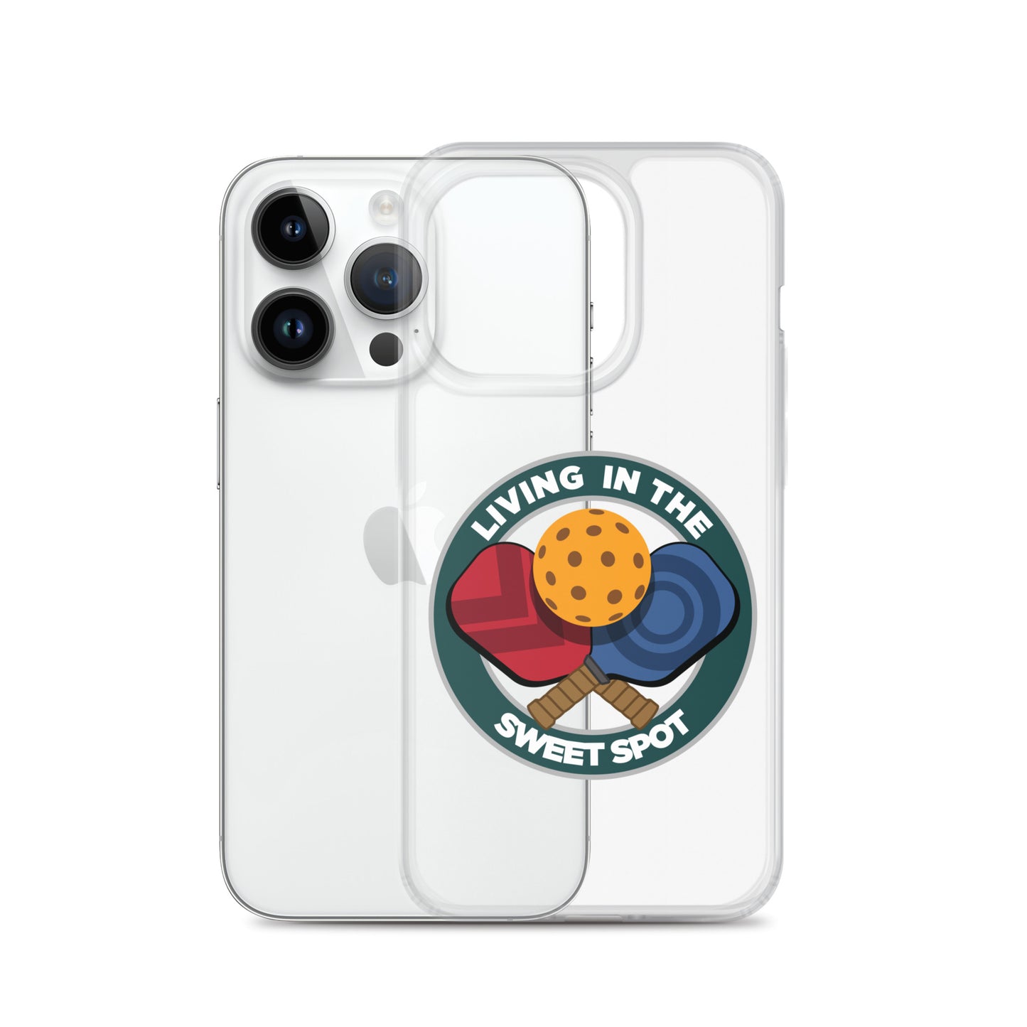 iPhone® Pickleball Case - "Living in the Sweet Spot" emblem - DocDink.com