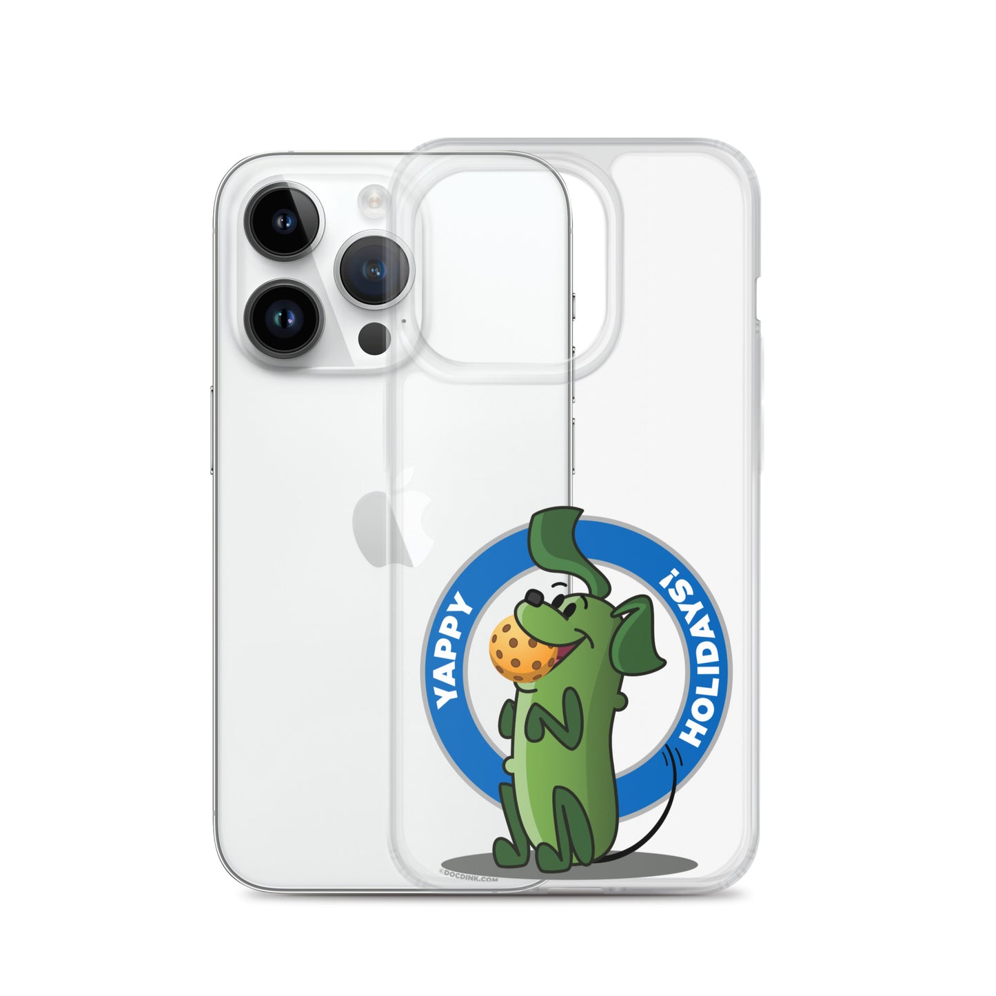 iPhone® Pickleball Case - Pickles "Yappy Holidays" - DocDink.com