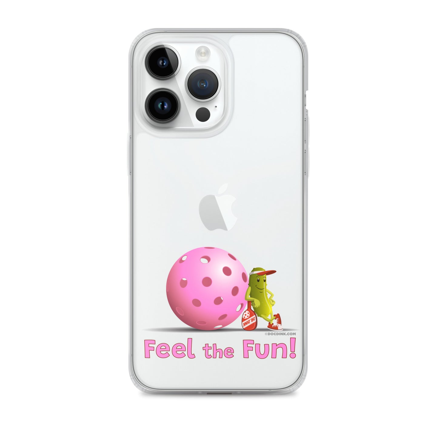 Pickleball iPhone® Case - Resting Pickleball - "Feel the Fun" #pink - DocDink.com