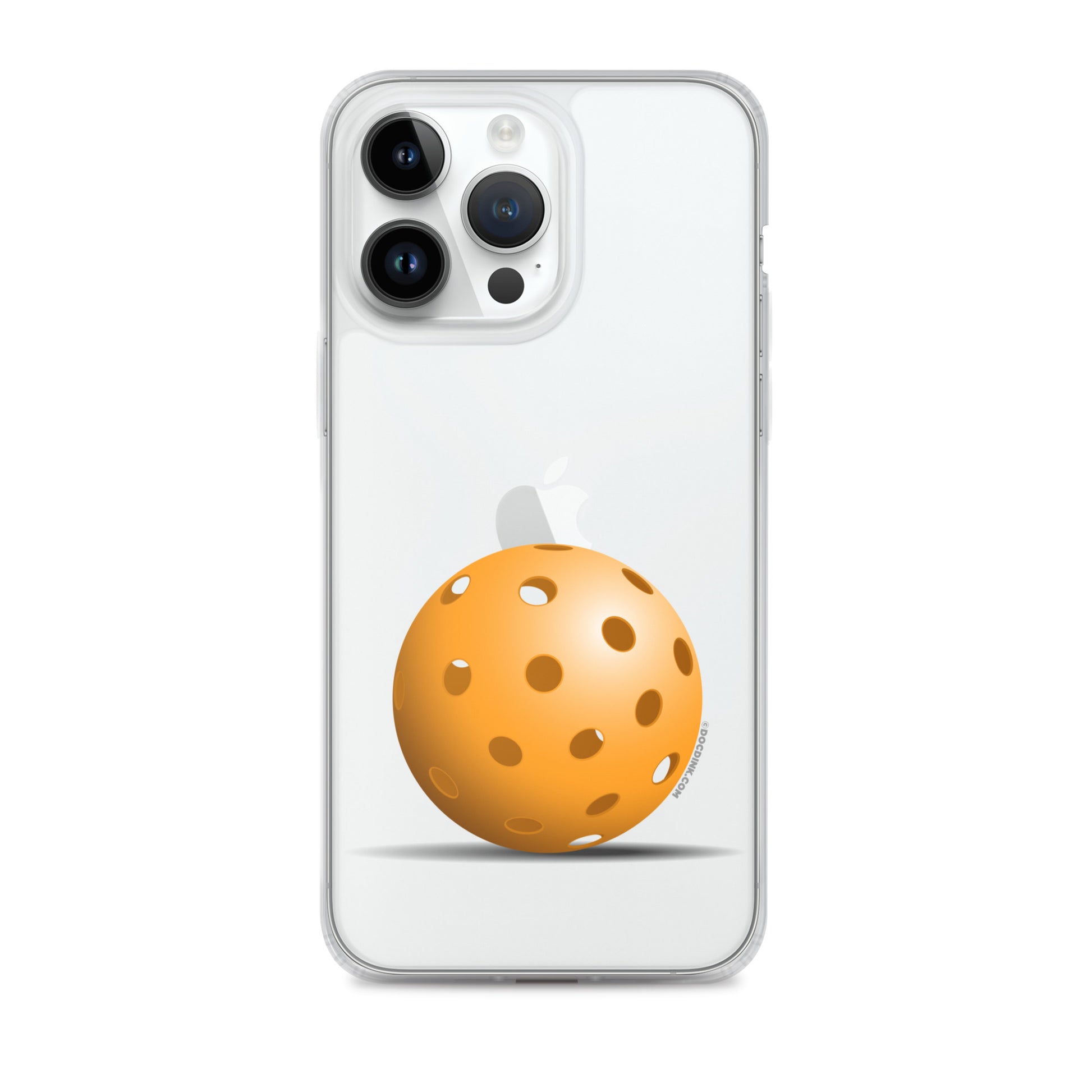 iPhone® Pickleball Case - Orange Pickleball - DocDink.com