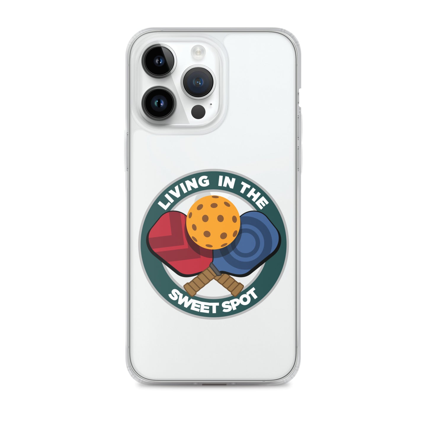 iPhone® Pickleball Case - "Living in the Sweet Spot" emblem - DocDink.com