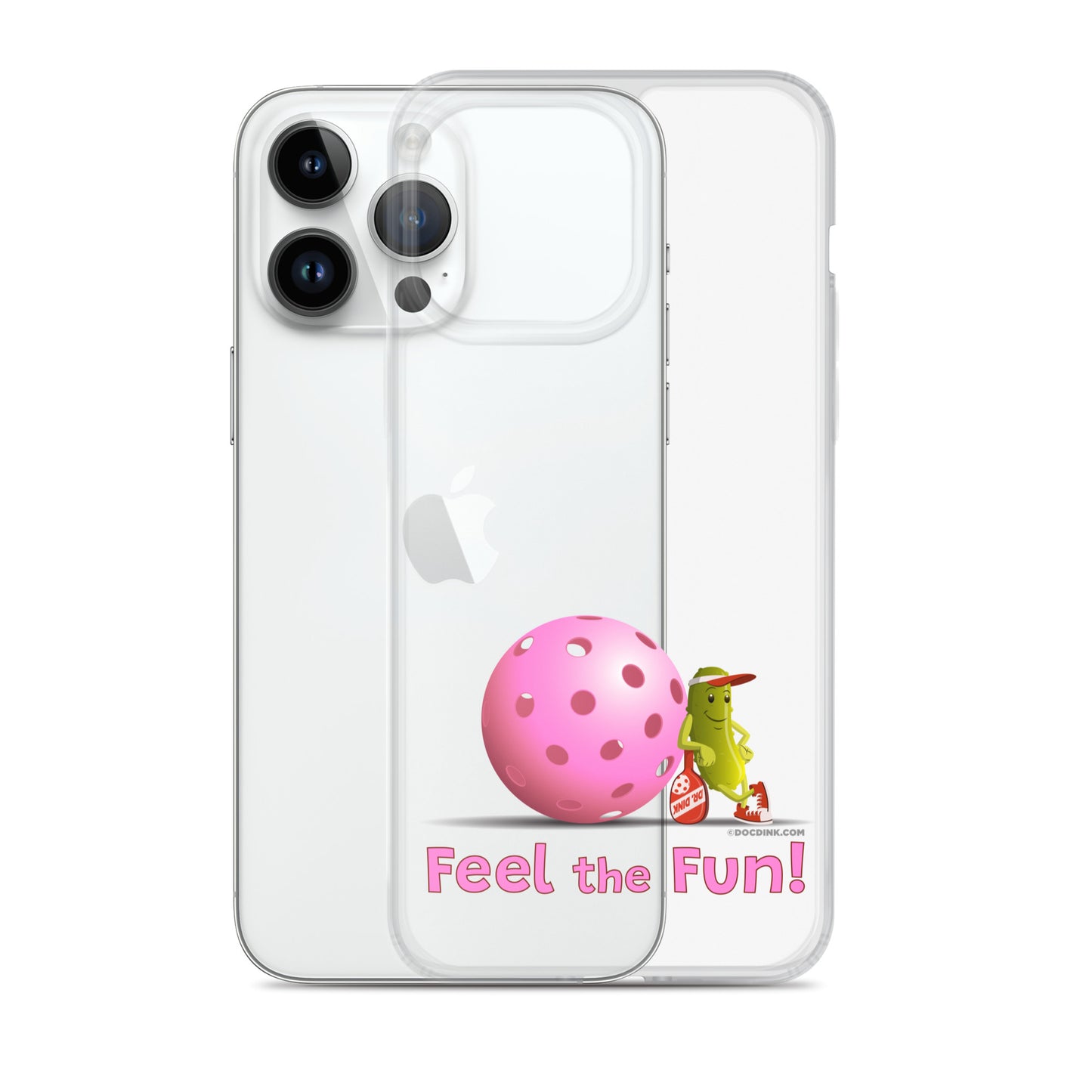 Pickleball iPhone® Case - Resting Pickleball - "Feel the Fun" #pink - DocDink.com