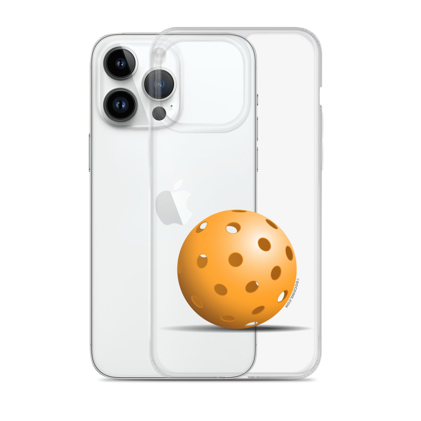 iPhone® Pickleball Case - Orange Pickleball - DocDink.com