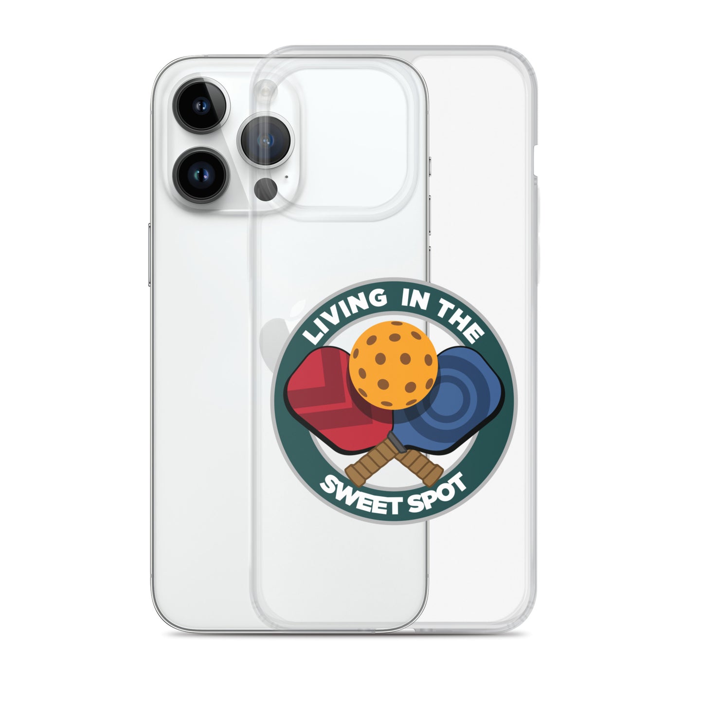 iPhone® Pickleball Case - "Living in the Sweet Spot" emblem - DocDink.com