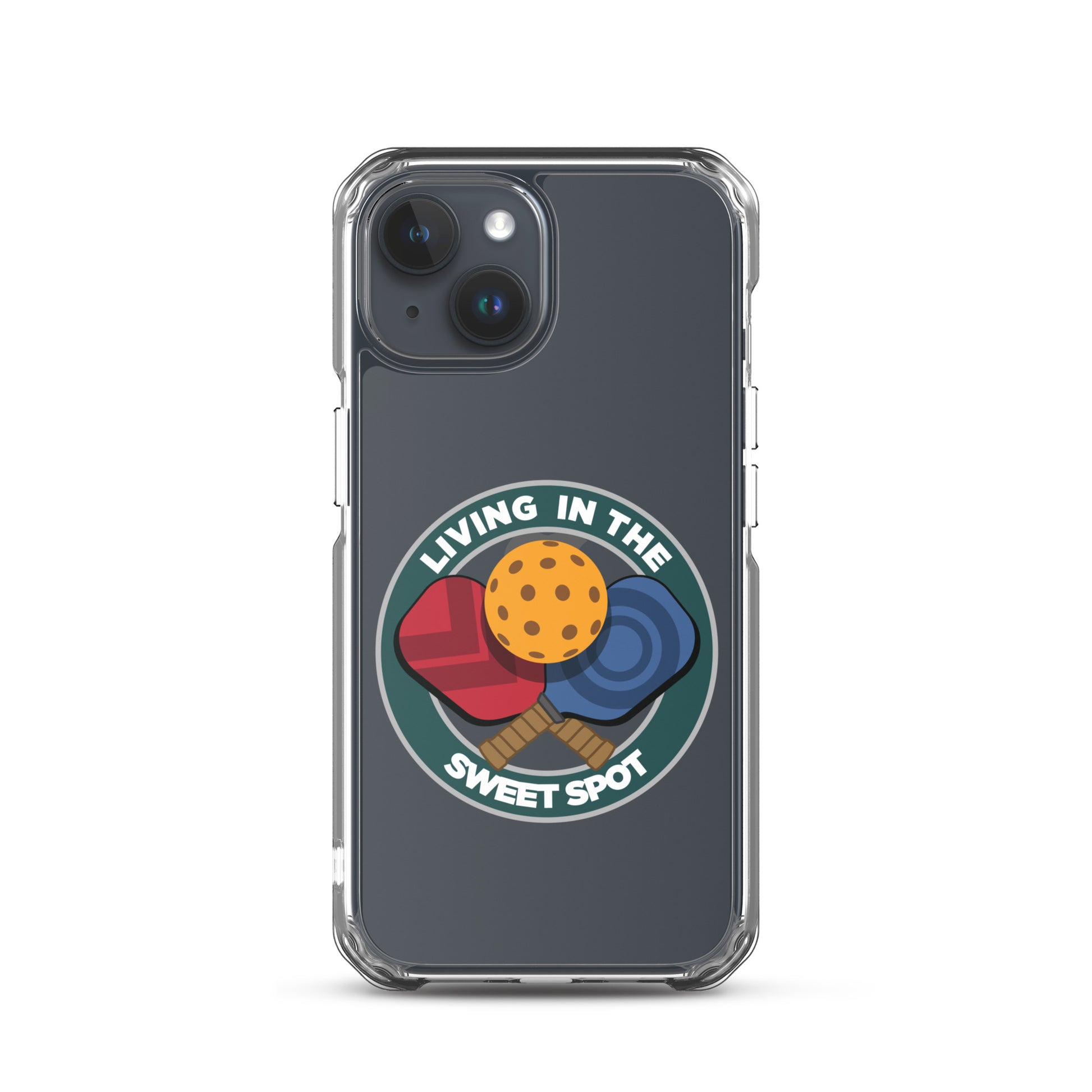 iPhone® Pickleball Case - "Living in the Sweet Spot" emblem - DocDink.com