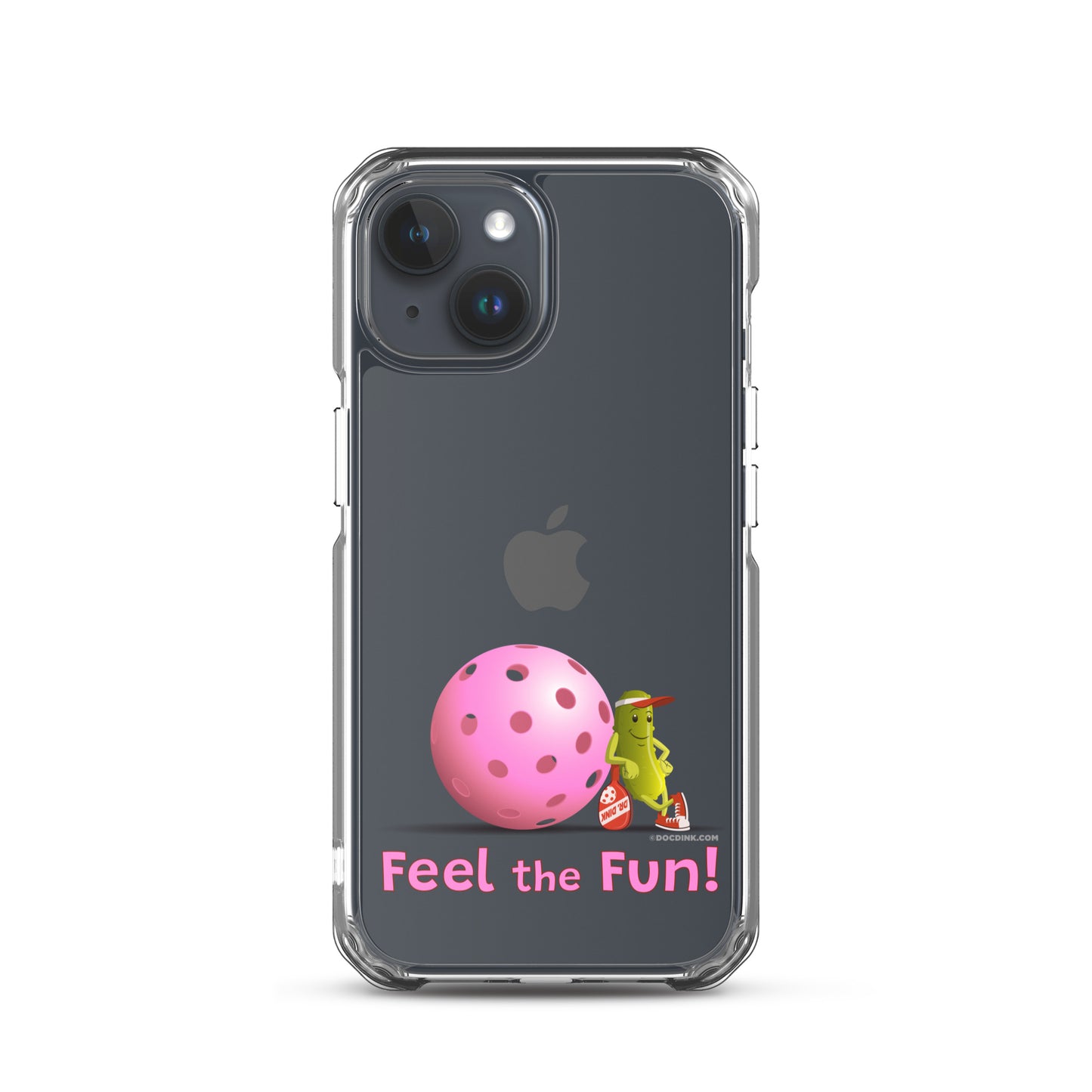 Pickleball iPhone® Case - Resting Pickleball - "Feel the Fun" #pink