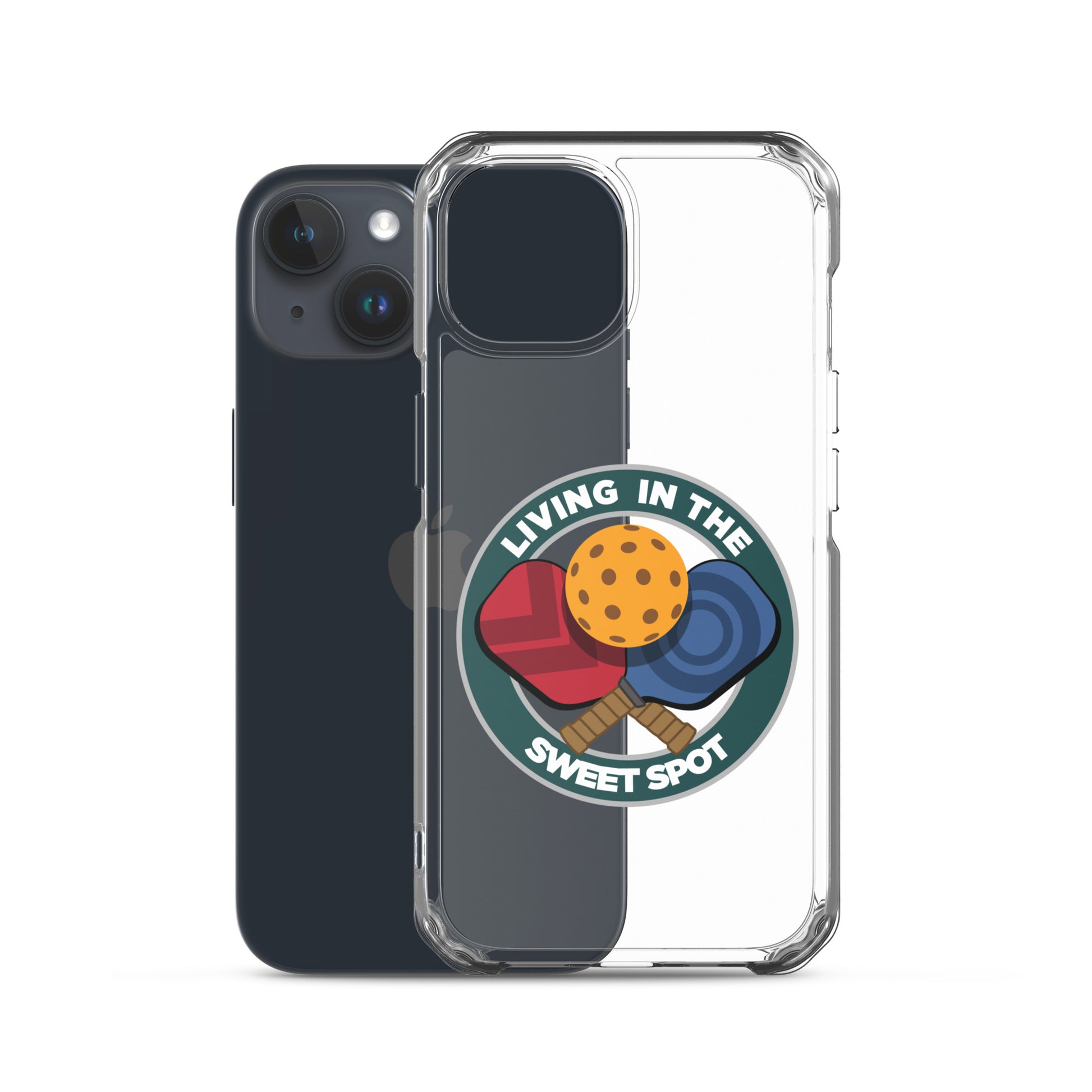 iPhone® Pickleball Case - "Living in the Sweet Spot" emblem - DocDink.com