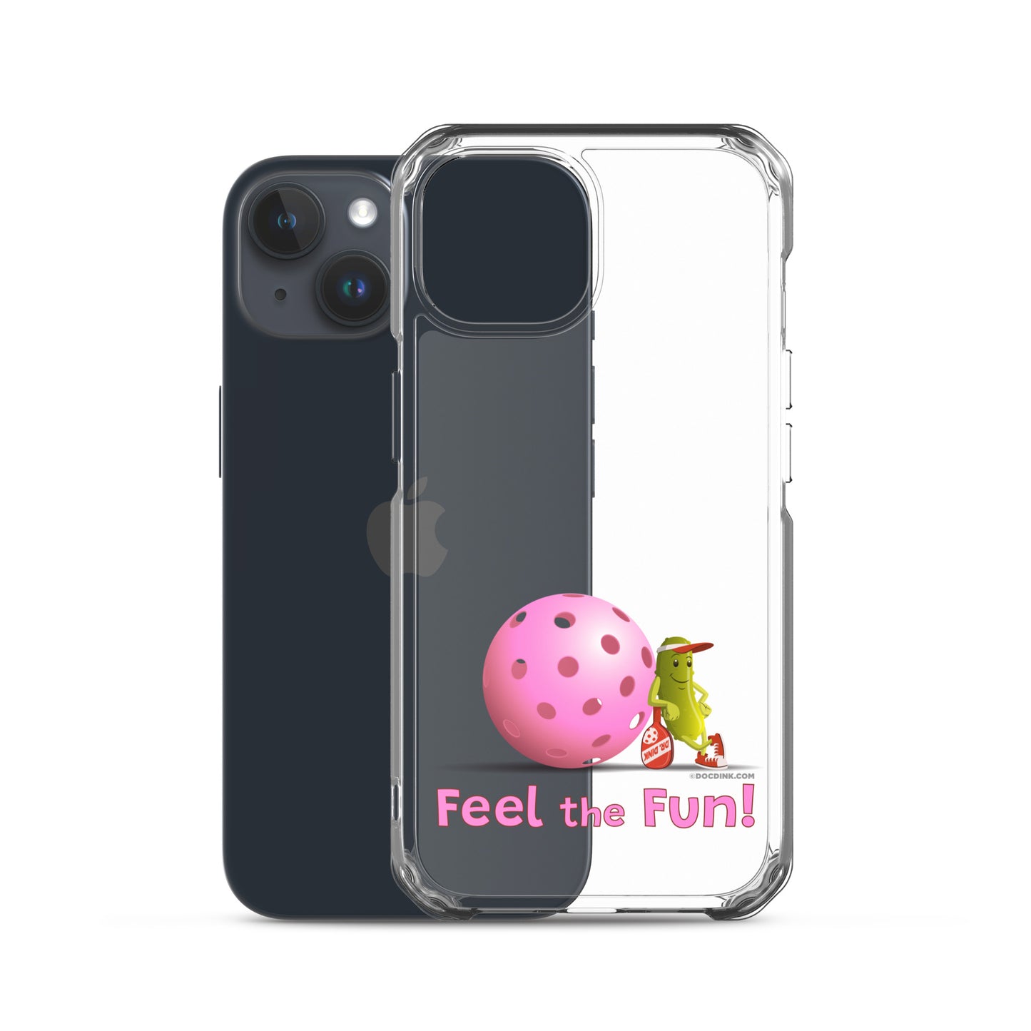 Pickleball iPhone® Case - Resting Pickleball - "Feel the Fun" #pink