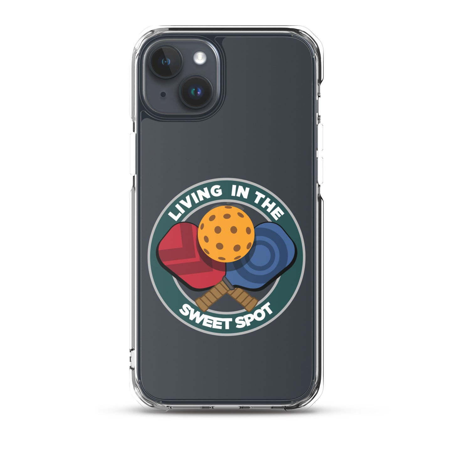 iPhone® Pickleball Case - "Living in the Sweet Spot" emblem - DocDink.com