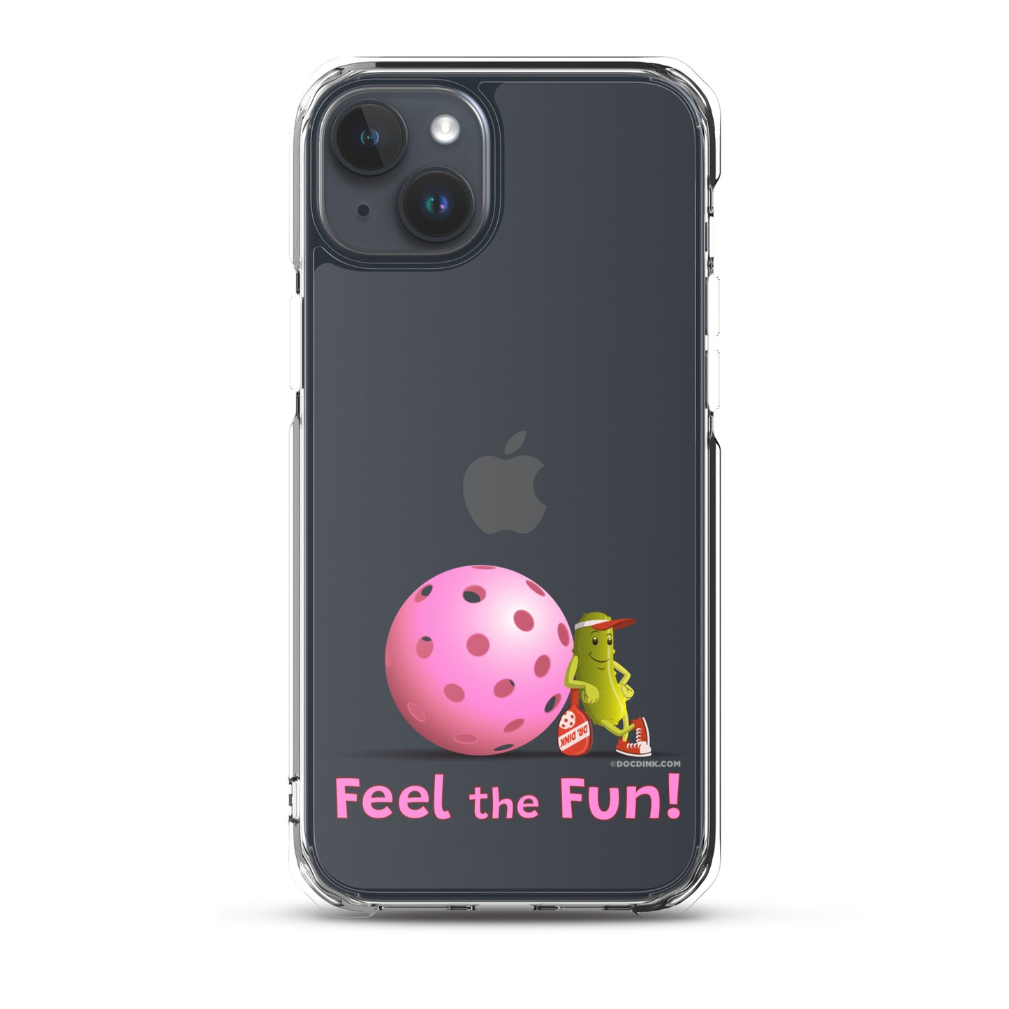 Pickleball iPhone® Case - Resting Pickleball - "Feel the Fun" #pink