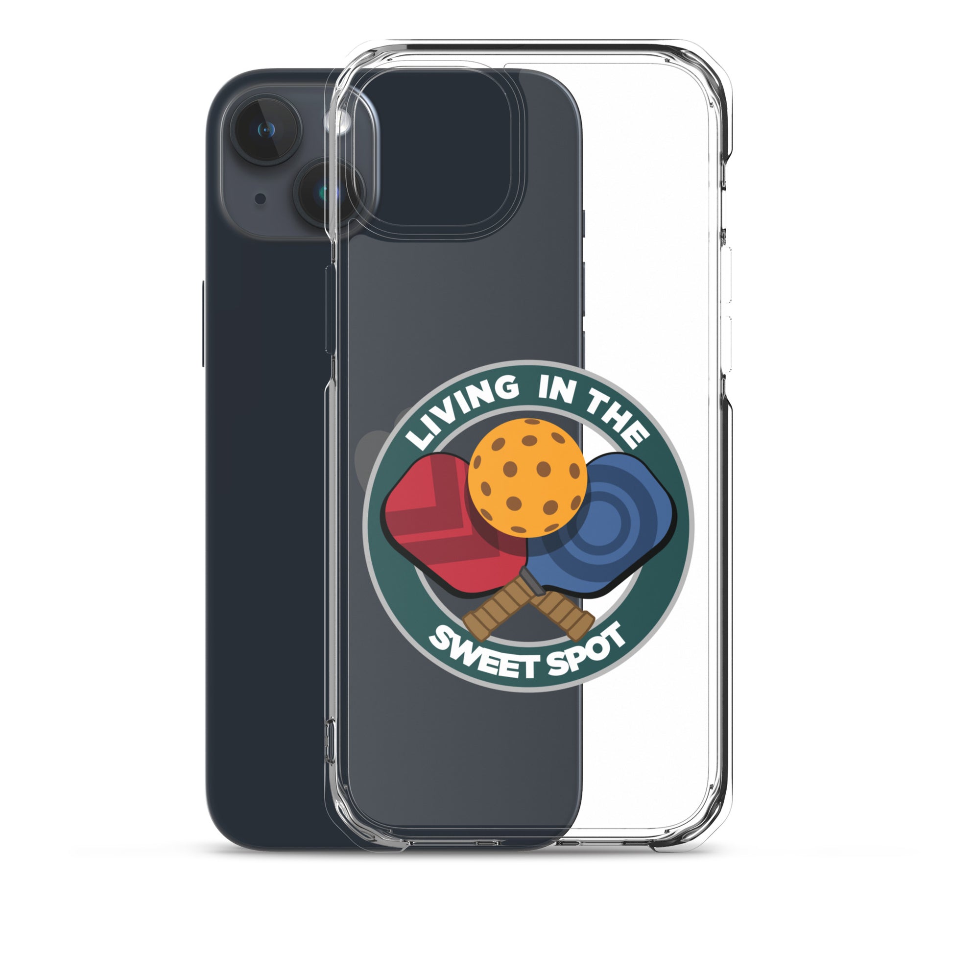 iPhone® Pickleball Case - "Living in the Sweet Spot" emblem - DocDink.com