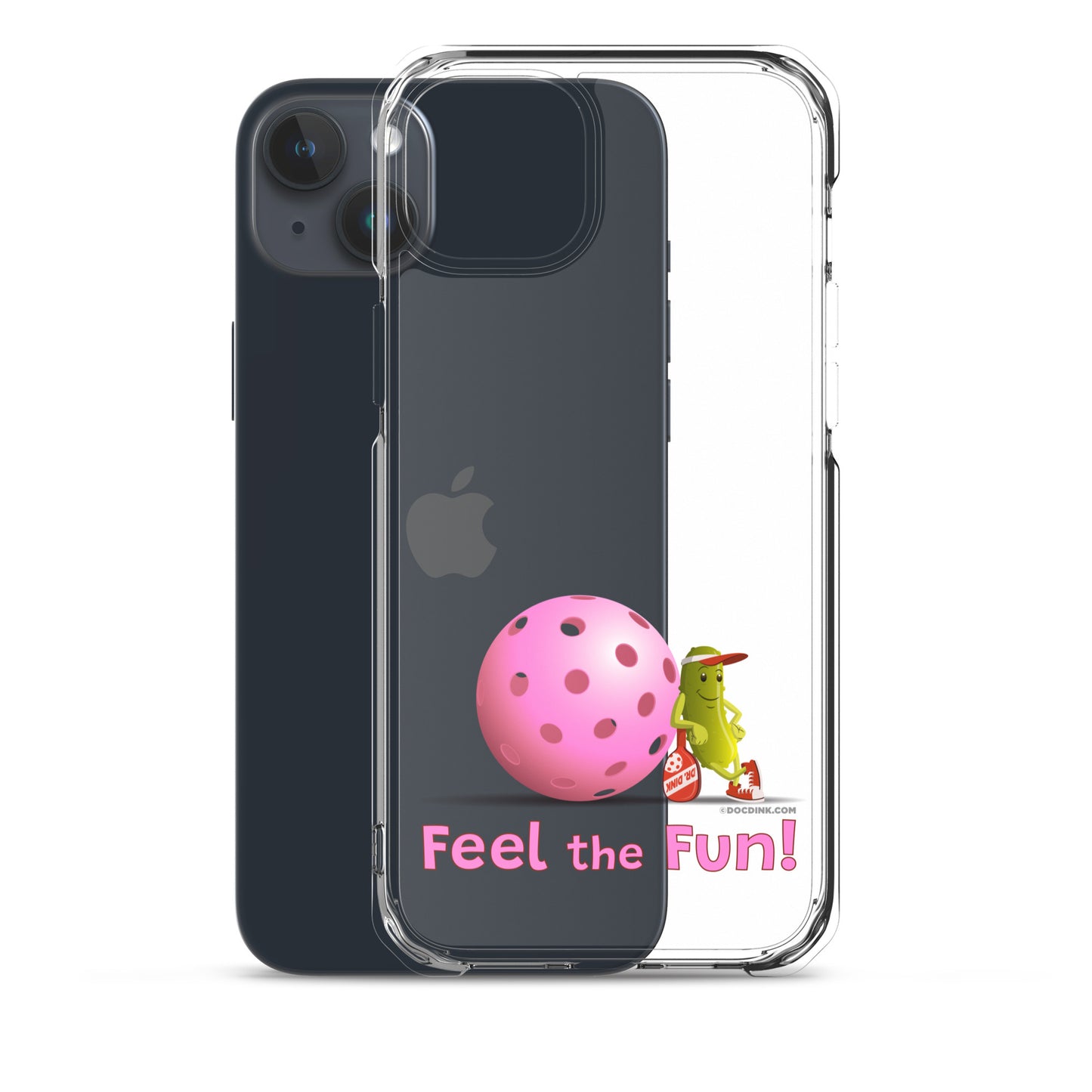 Pickleball iPhone® Case - Resting Pickleball - "Feel the Fun" #pink