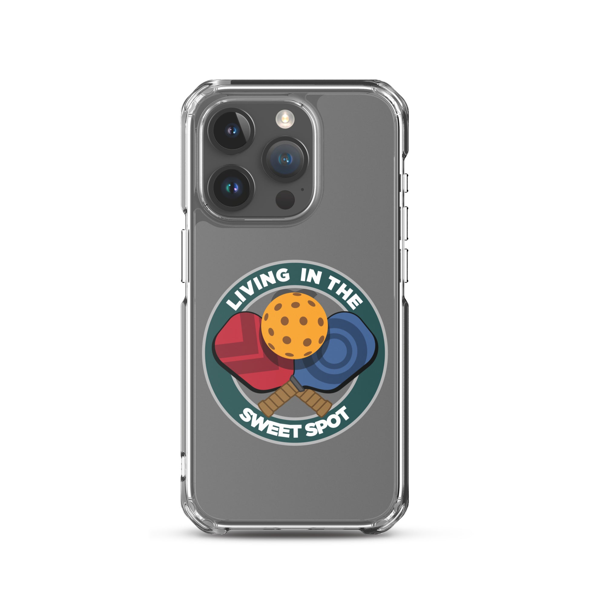 iPhone® Pickleball Case - "Living in the Sweet Spot" emblem - DocDink.com