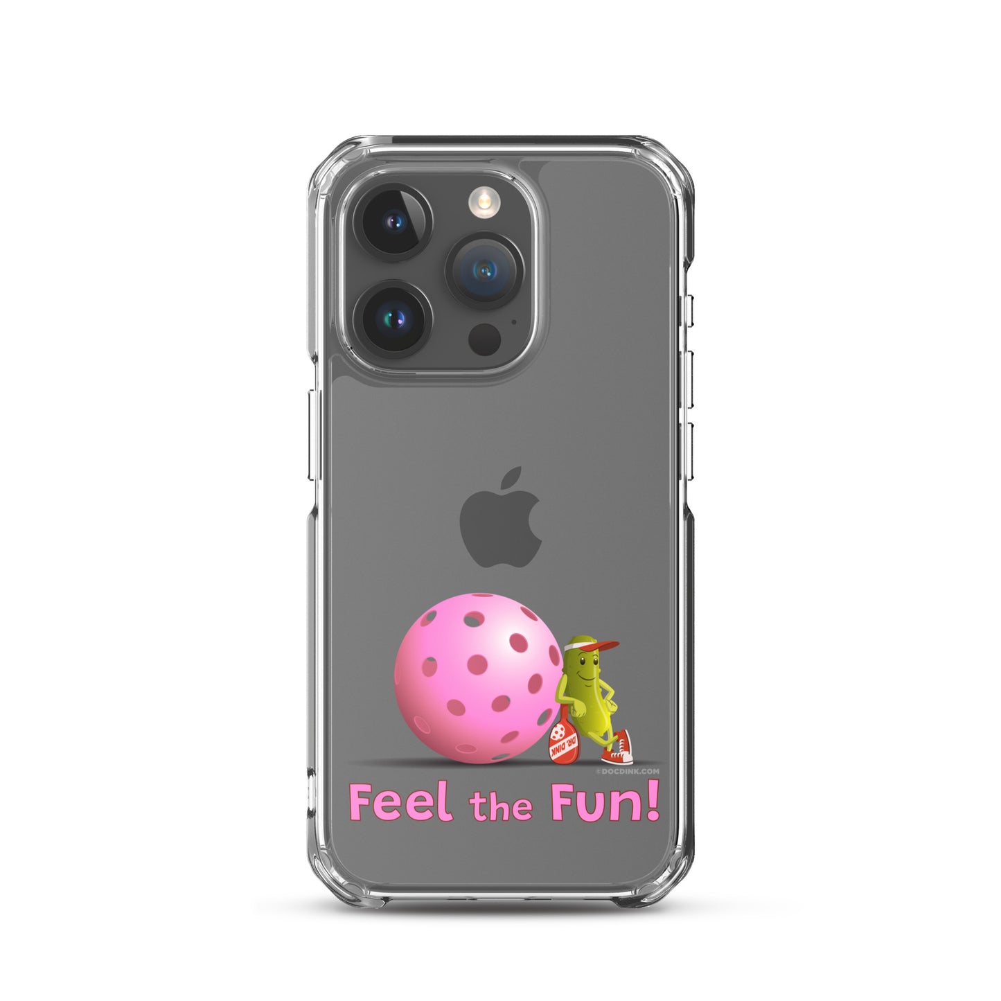 Pickleball iPhone® Case - Resting Pickleball - "Feel the Fun" #pink