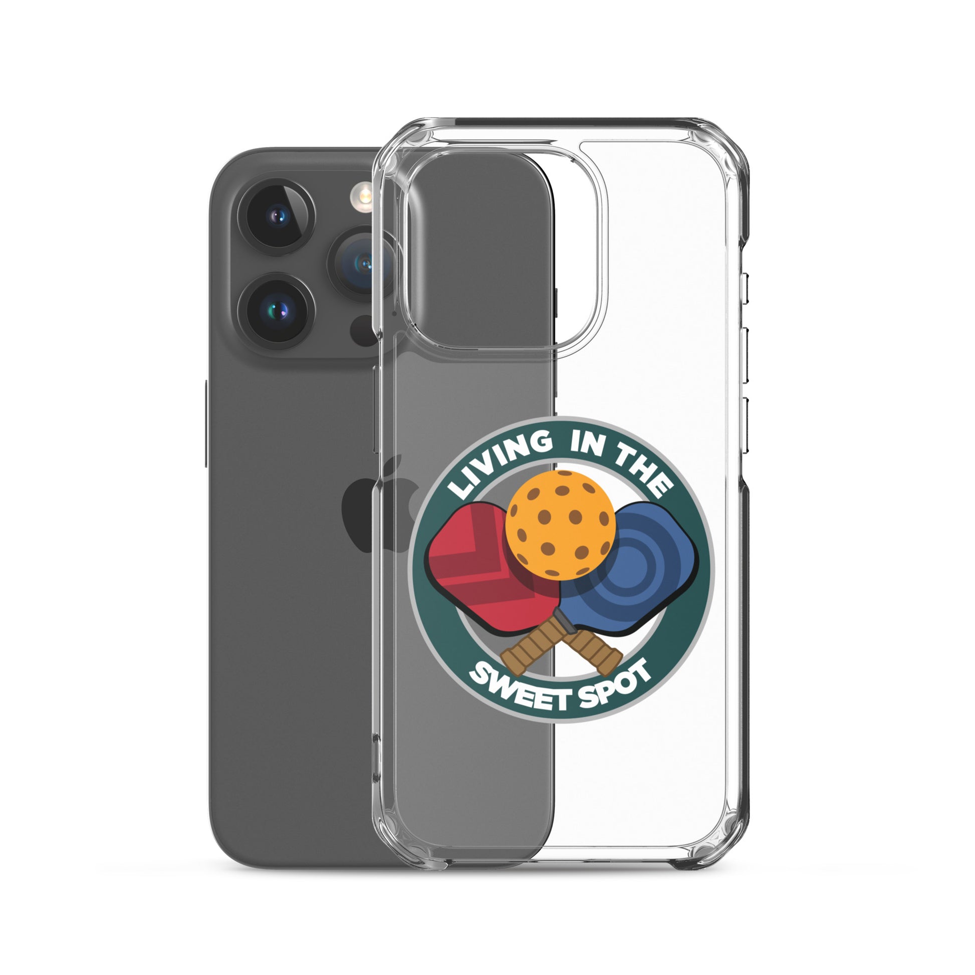 iPhone® Pickleball Case - "Living in the Sweet Spot" emblem - DocDink.com