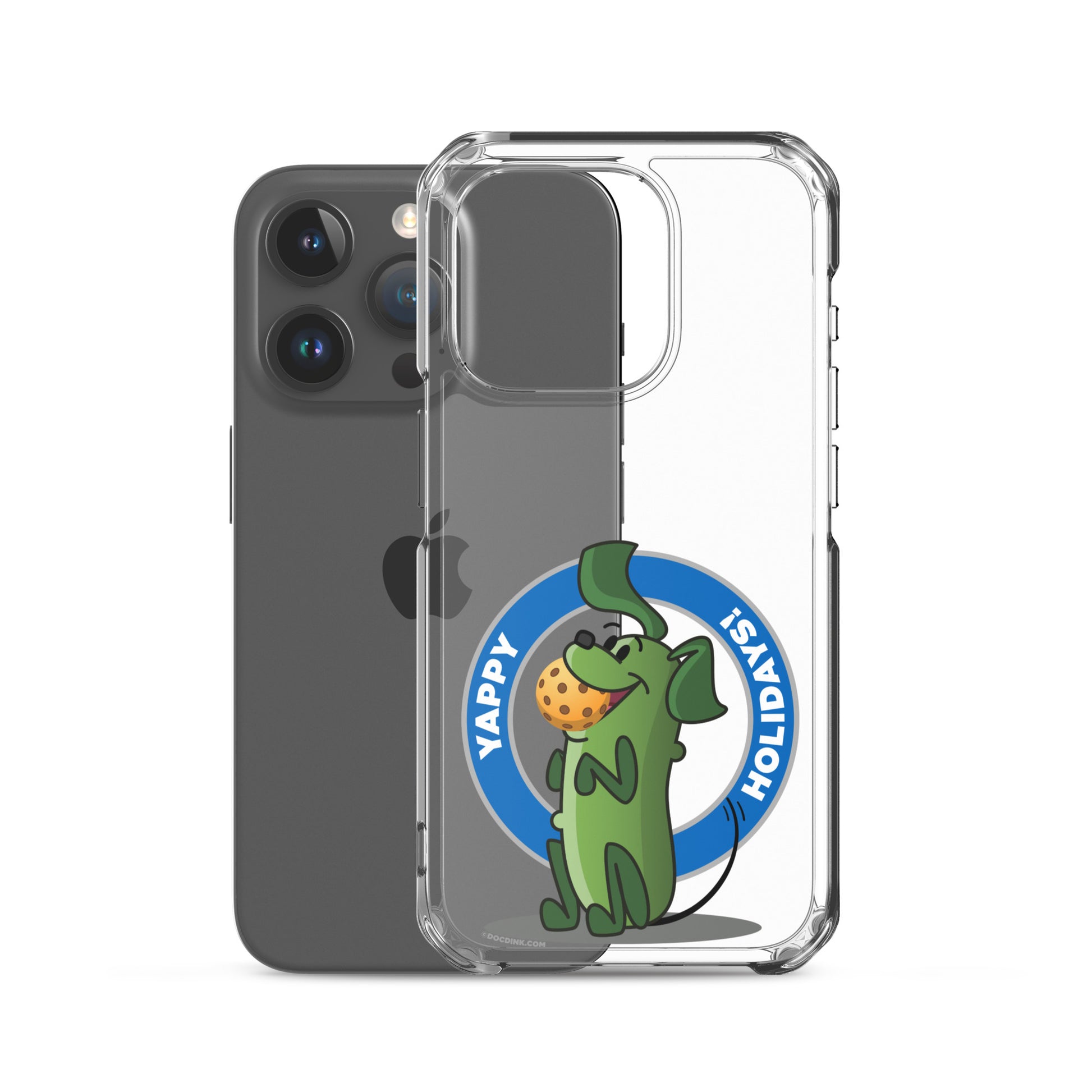 iPhone® Pickleball Case - Pickles "Yappy Holidays" - DocDink.com