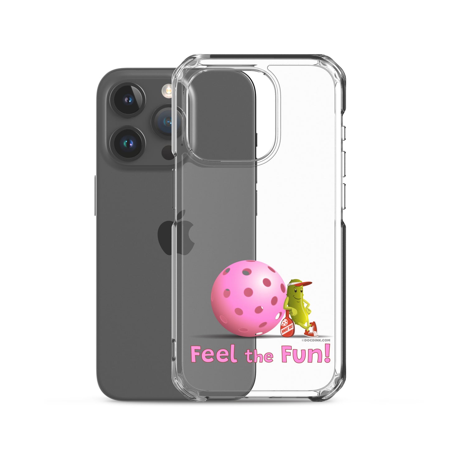 Pickleball iPhone® Case - Resting Pickleball - "Feel the Fun" #pink