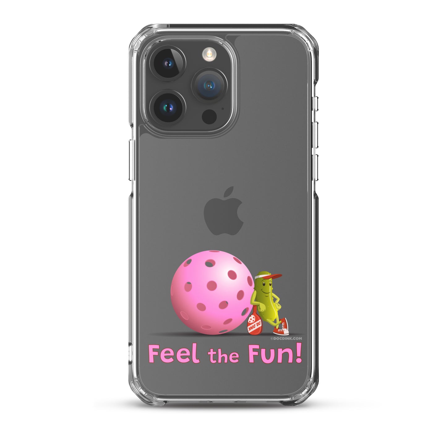 Pickleball iPhone® Case - Resting Pickleball - "Feel the Fun" #pink