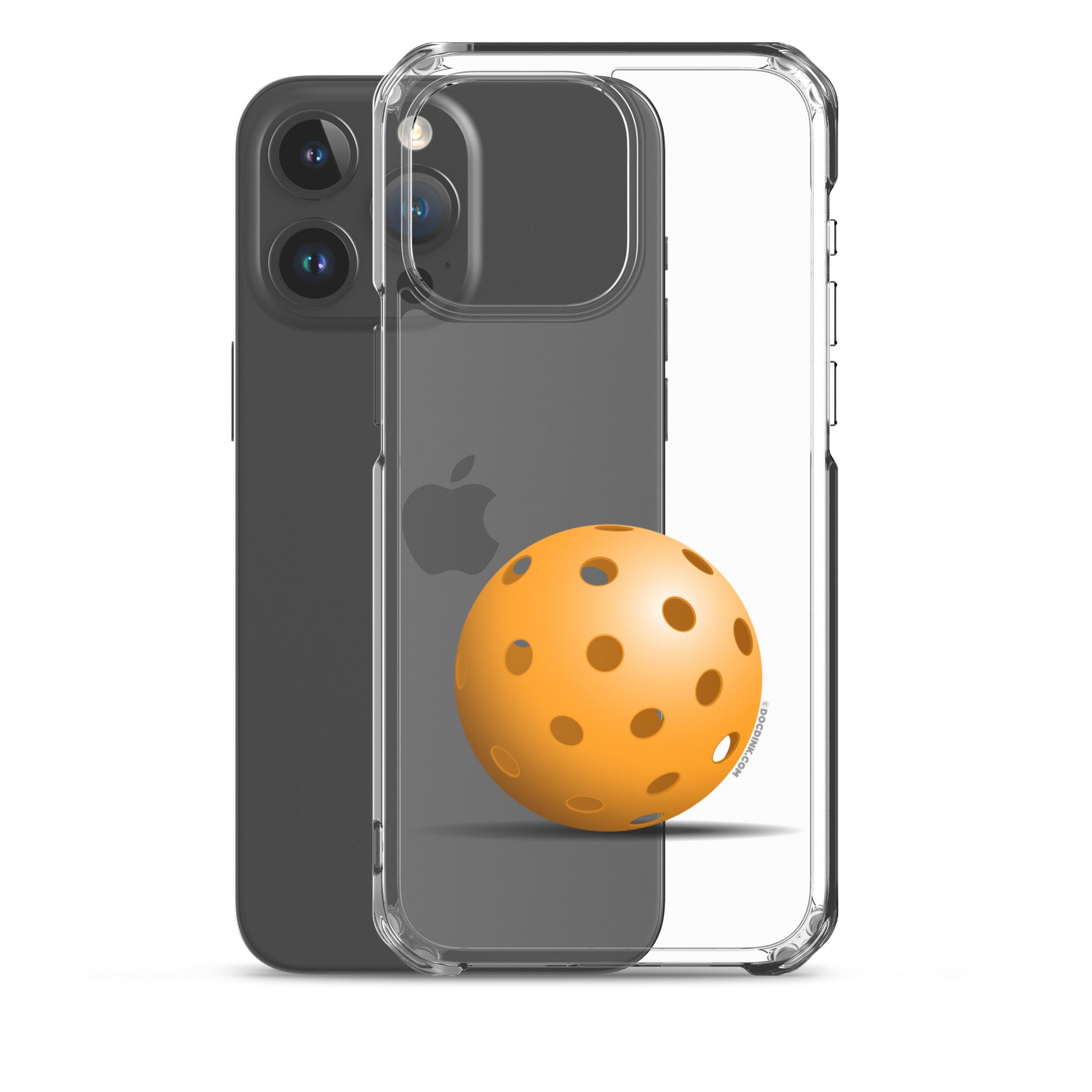 iPhone® Pickleball Case - Orange Pickleball - DocDink.com