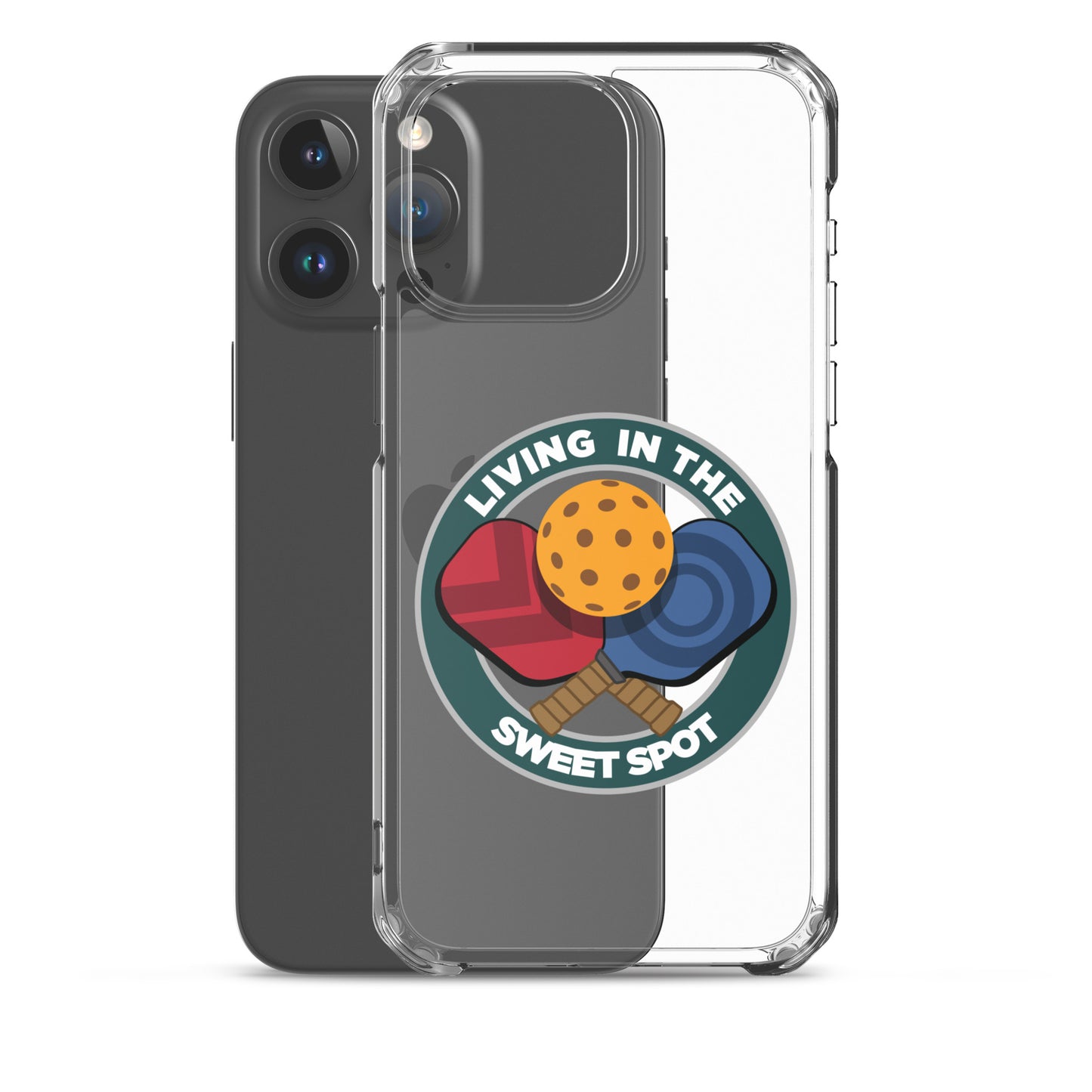 iPhone® Pickleball Case - "Living in the Sweet Spot" emblem - DocDink.com