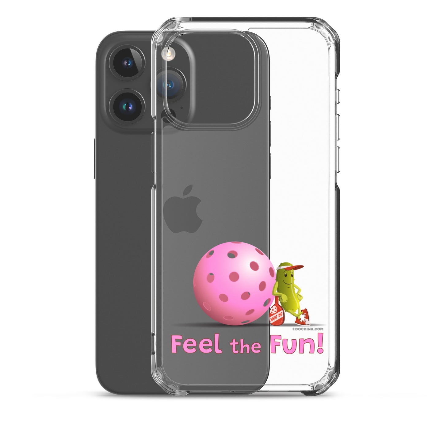 Pickleball iPhone® Case - Resting Pickleball - "Feel the Fun" #pink