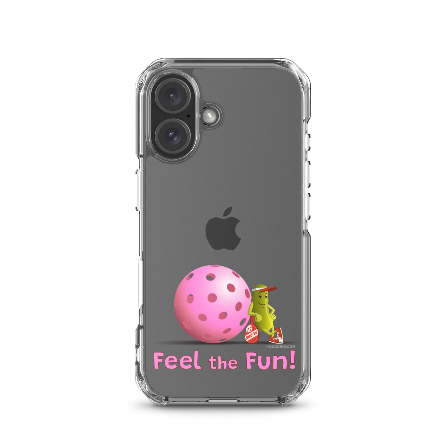 Pickleball iPhone® Case - Resting Pickleball - "Feel the Fun" #pink