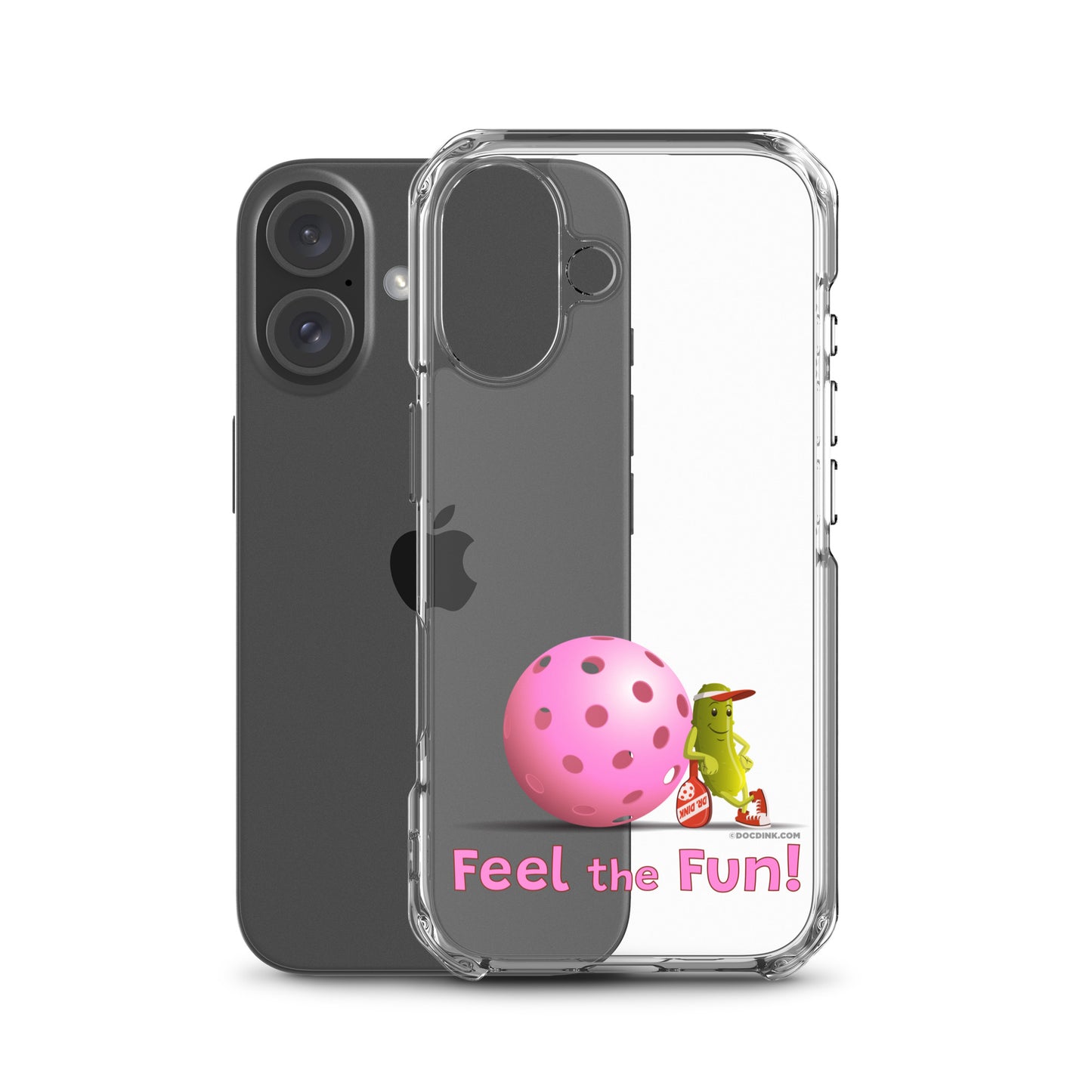 Pickleball iPhone® Case - Resting Pickleball - "Feel the Fun" #pink