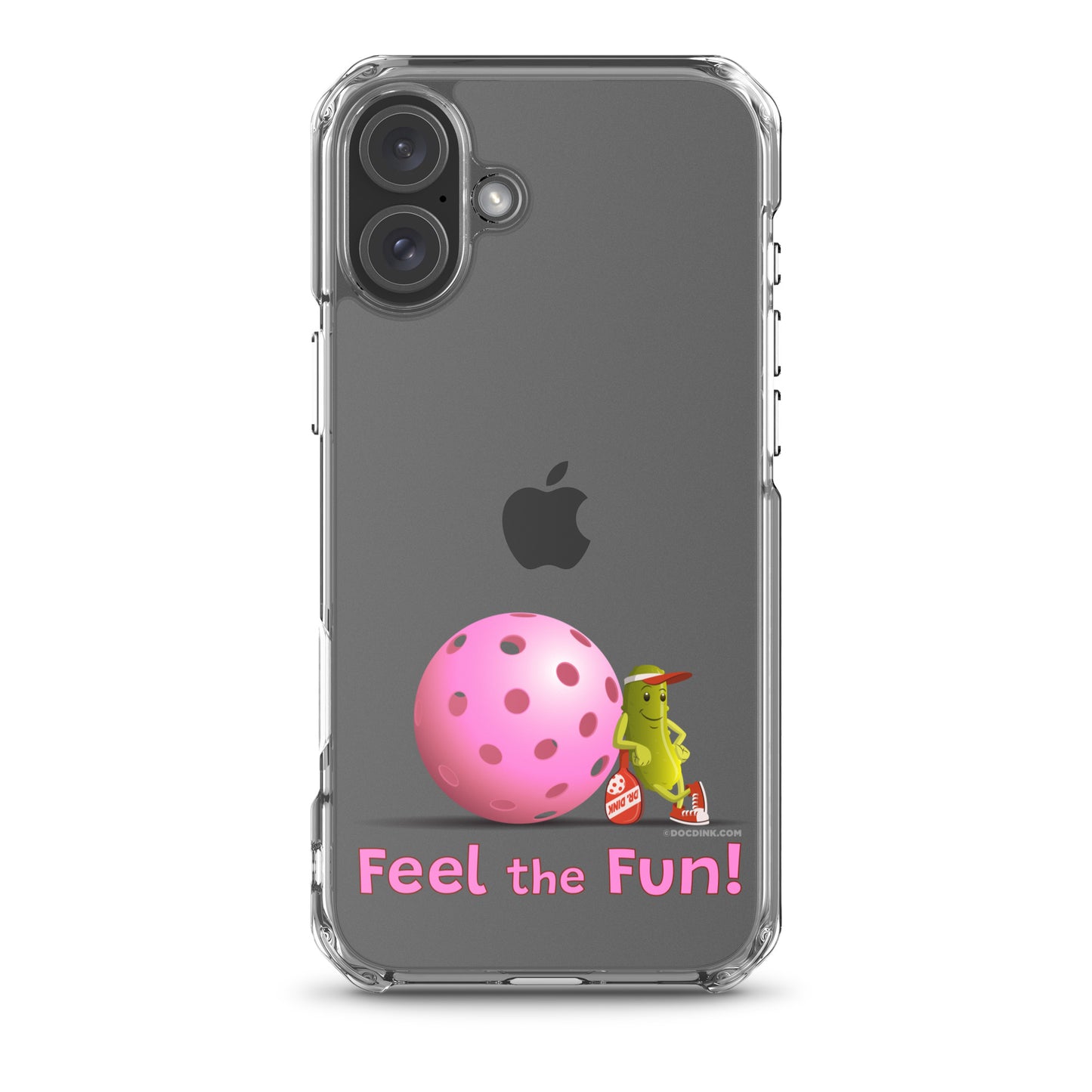 Pickleball iPhone® Case - Resting Pickleball - "Feel the Fun" #pink