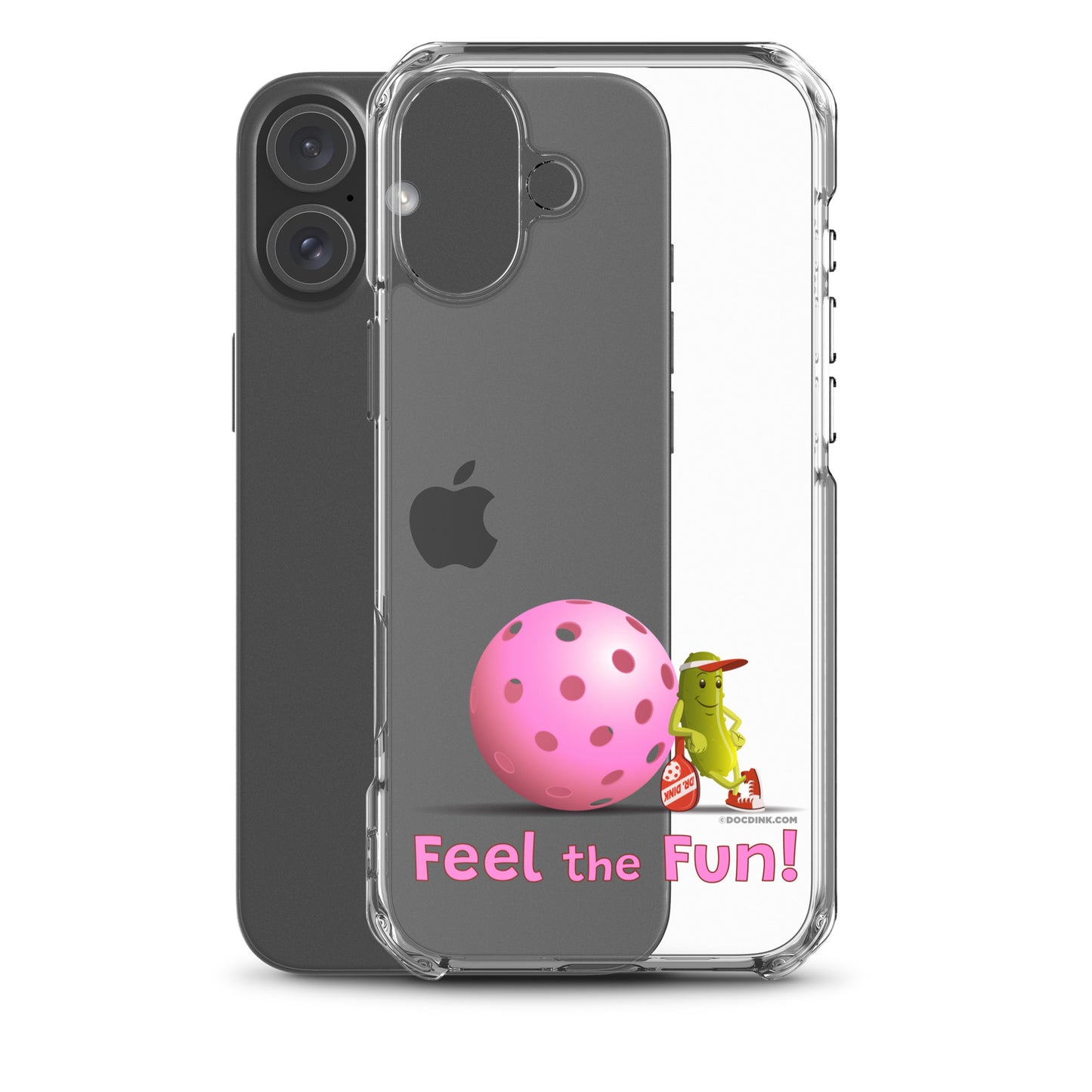 Pickleball iPhone® Case - Resting Pickleball - "Feel the Fun" #pink