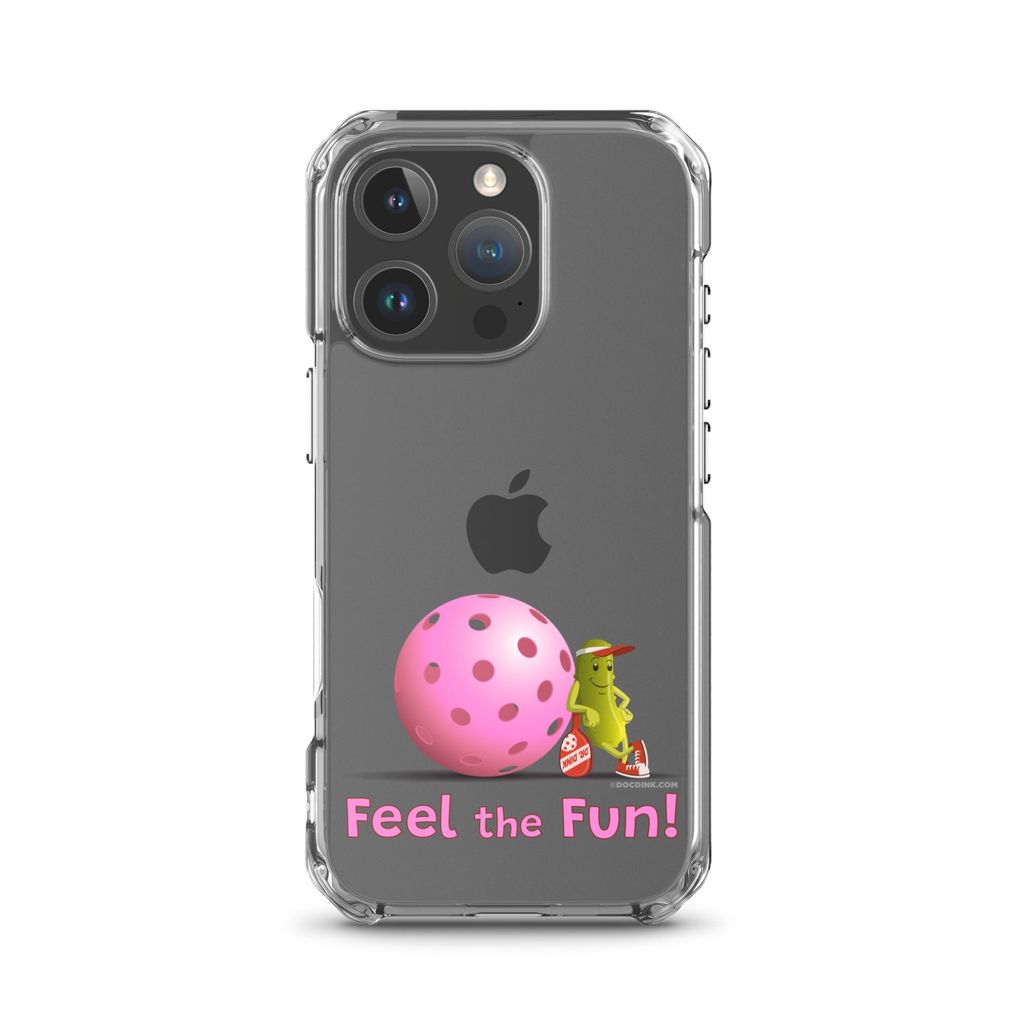 Pickleball iPhone® Case - Resting Pickleball - "Feel the Fun" #pink