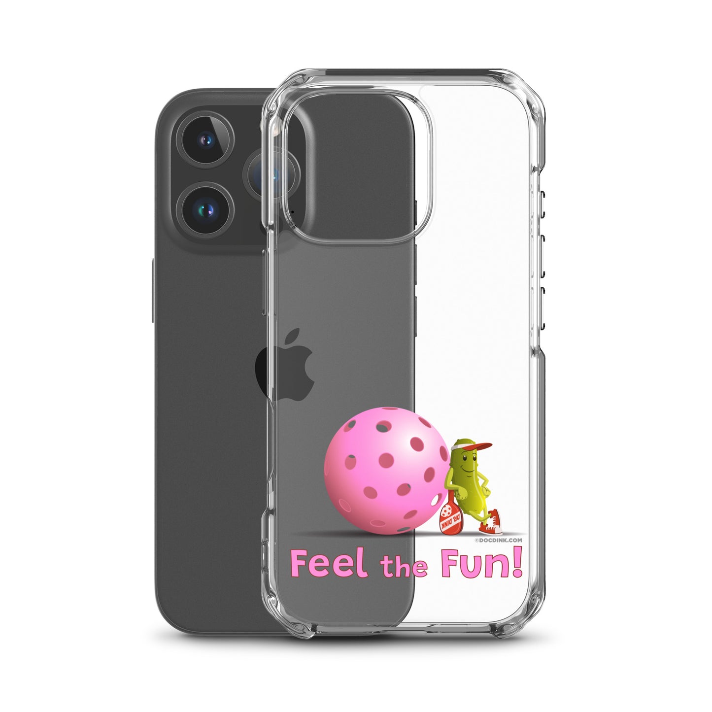 Pickleball iPhone® Case - Resting Pickleball - "Feel the Fun" #pink