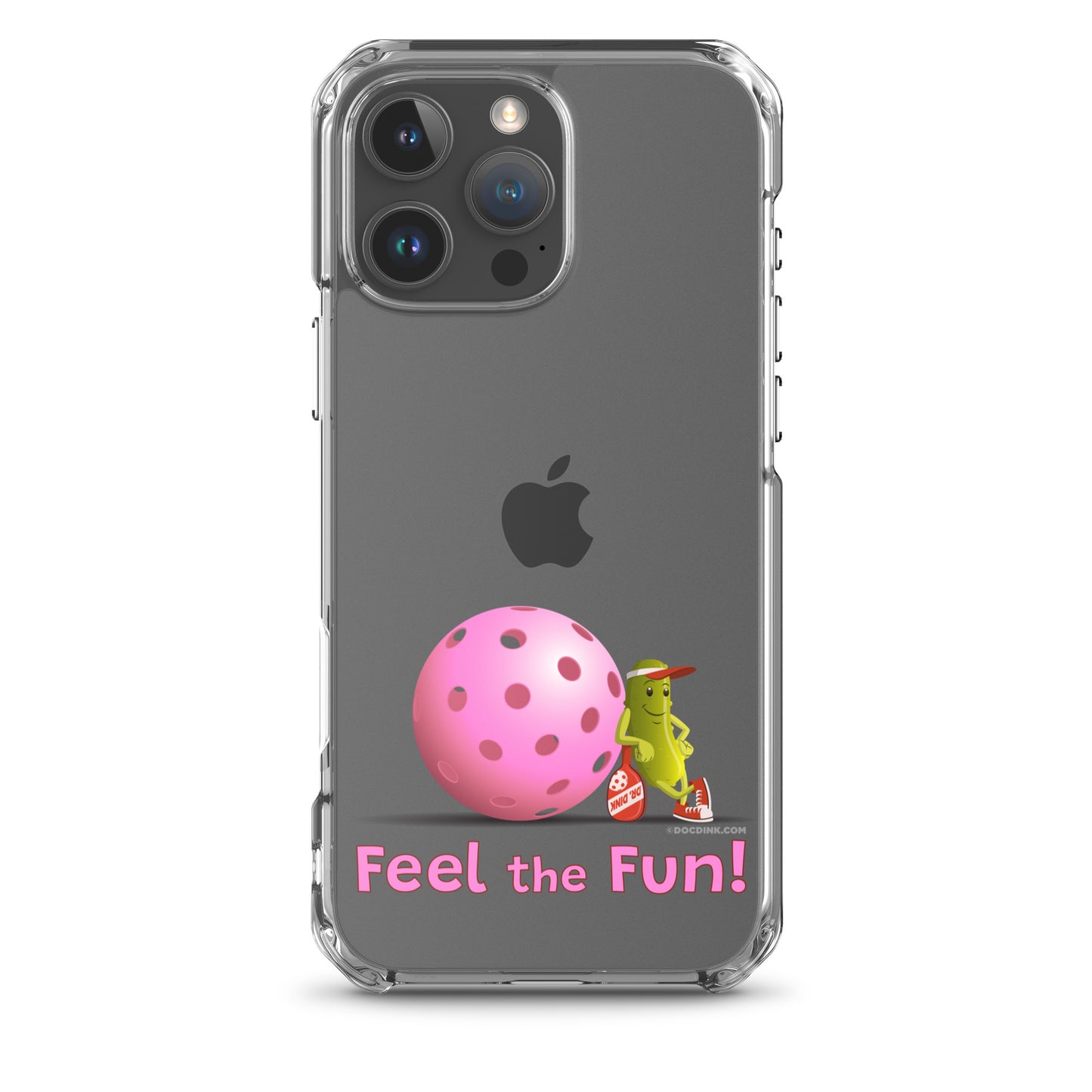 Pickleball iPhone® Case - Resting Pickleball - "Feel the Fun" #pink