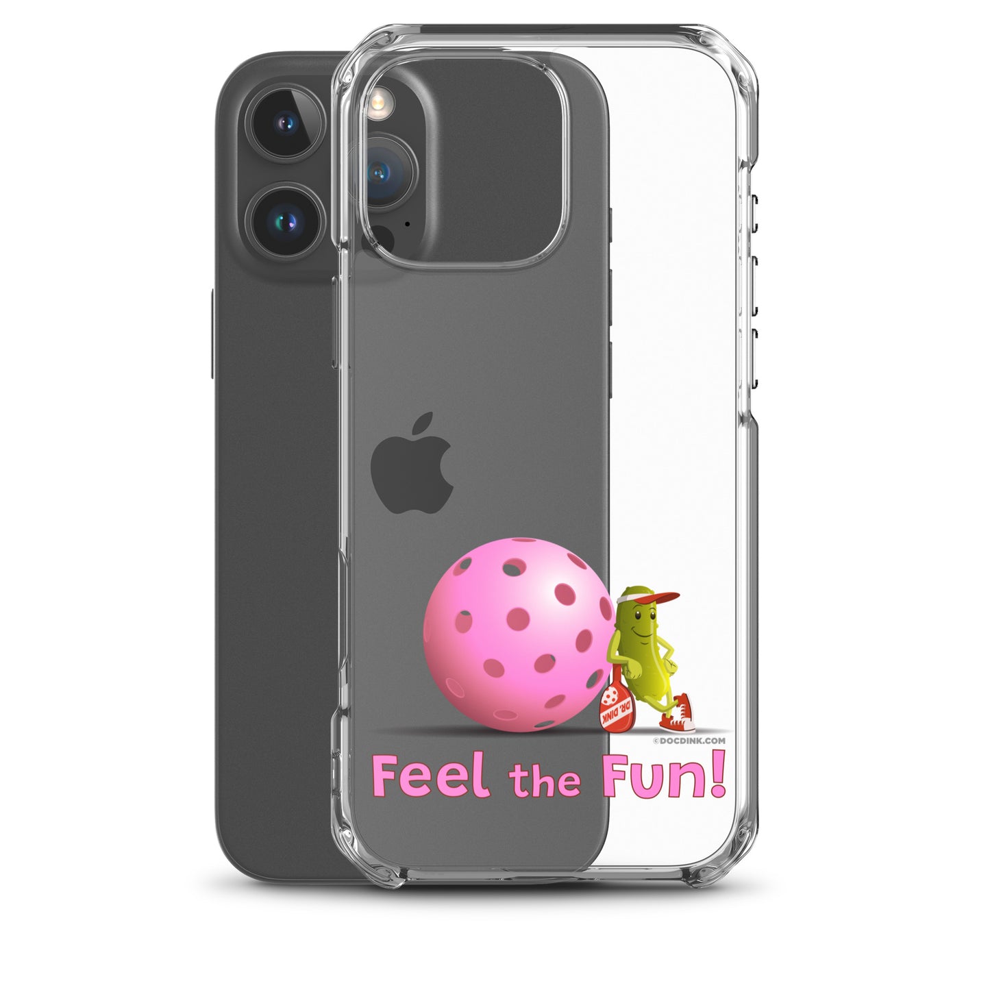 Pickleball iPhone® Case - Resting Pickleball - "Feel the Fun" #pink