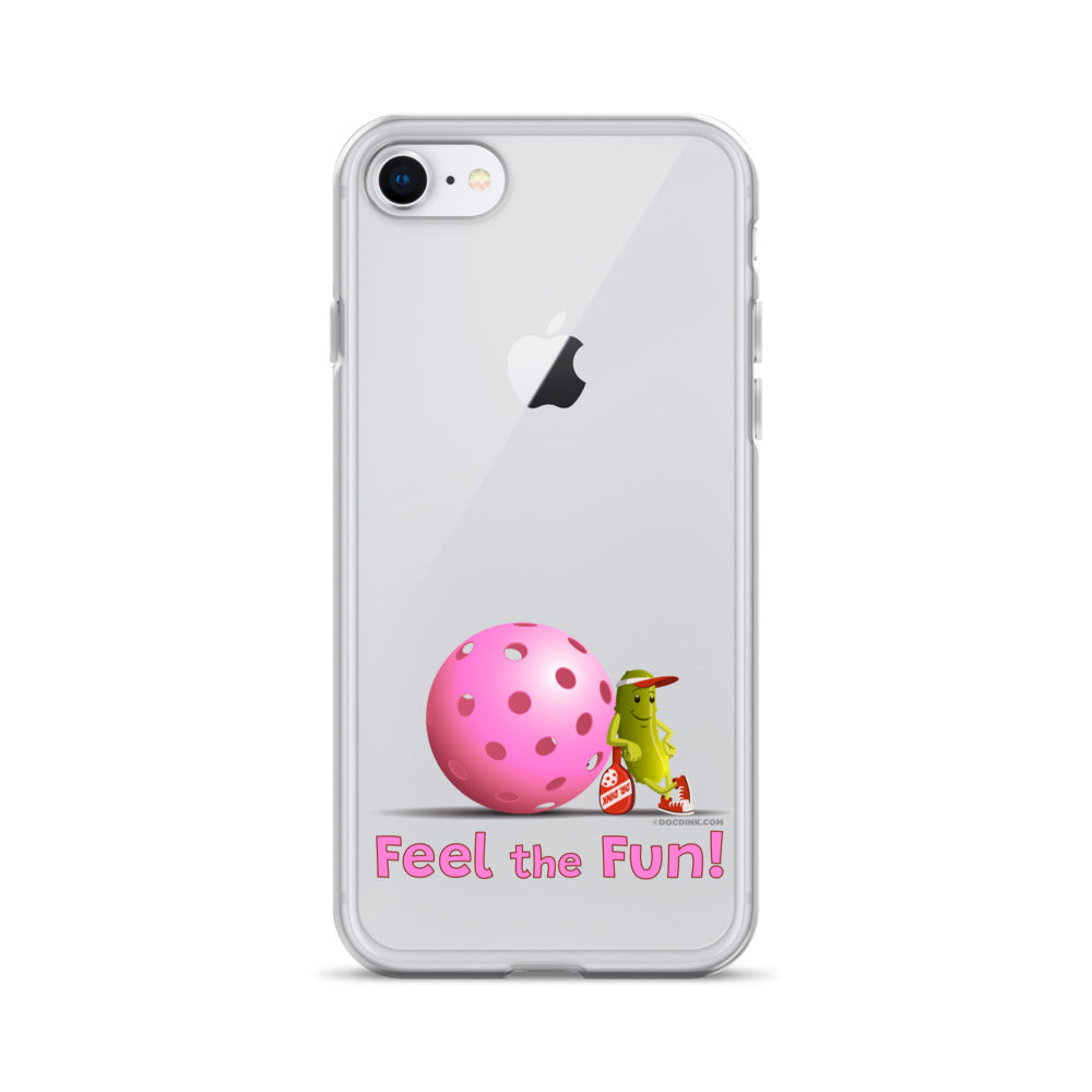 Pickleball iPhone® Case - Resting Pickleball - "Feel the Fun" #pink - DocDink.com