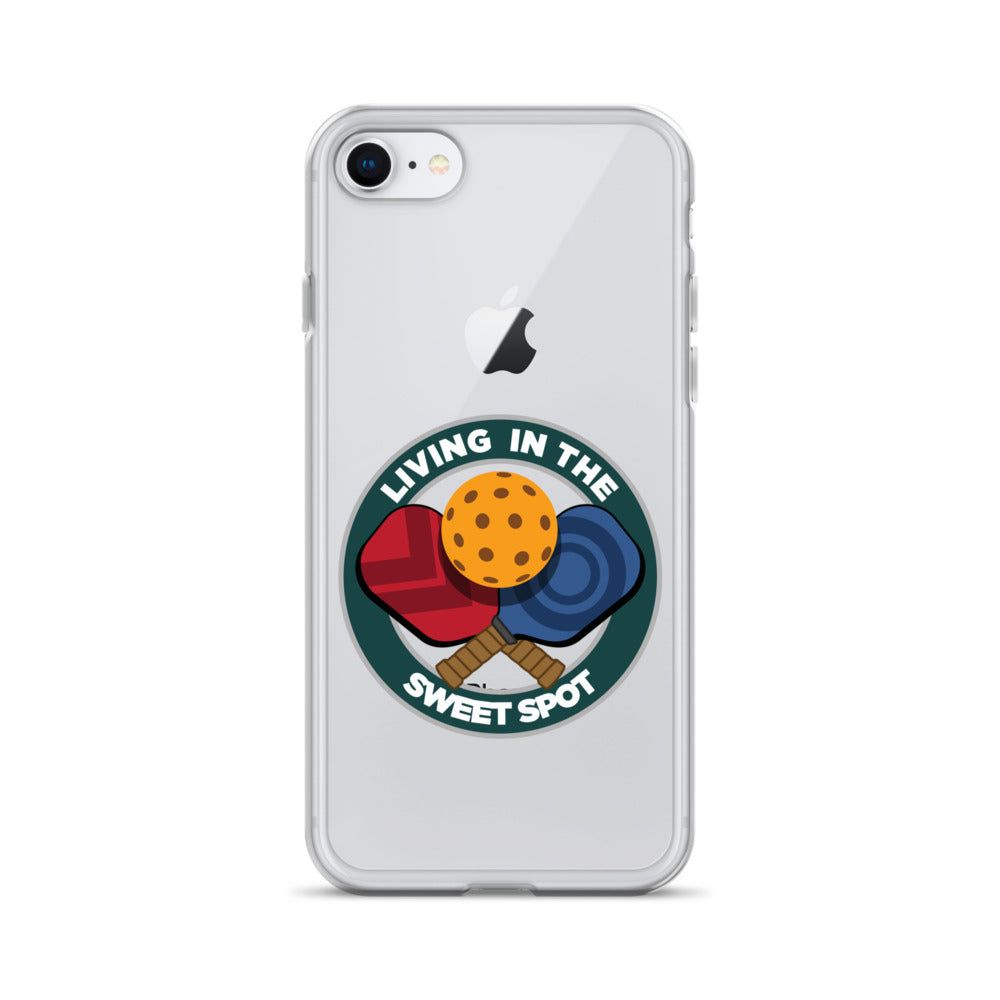 iPhone® Pickleball Case - "Living in the Sweet Spot" emblem - DocDink.com