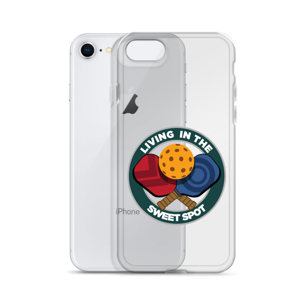 iPhone® Pickleball Case - "Living in the Sweet Spot" emblem - DocDink.com