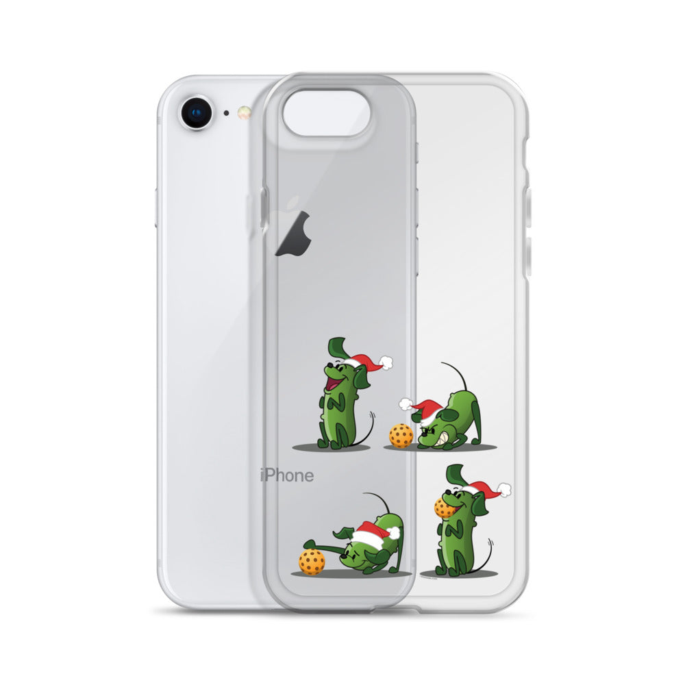 iPhone® Pickleball Case - Pickles wants to Play! - Christmas sq. - DocDink.com