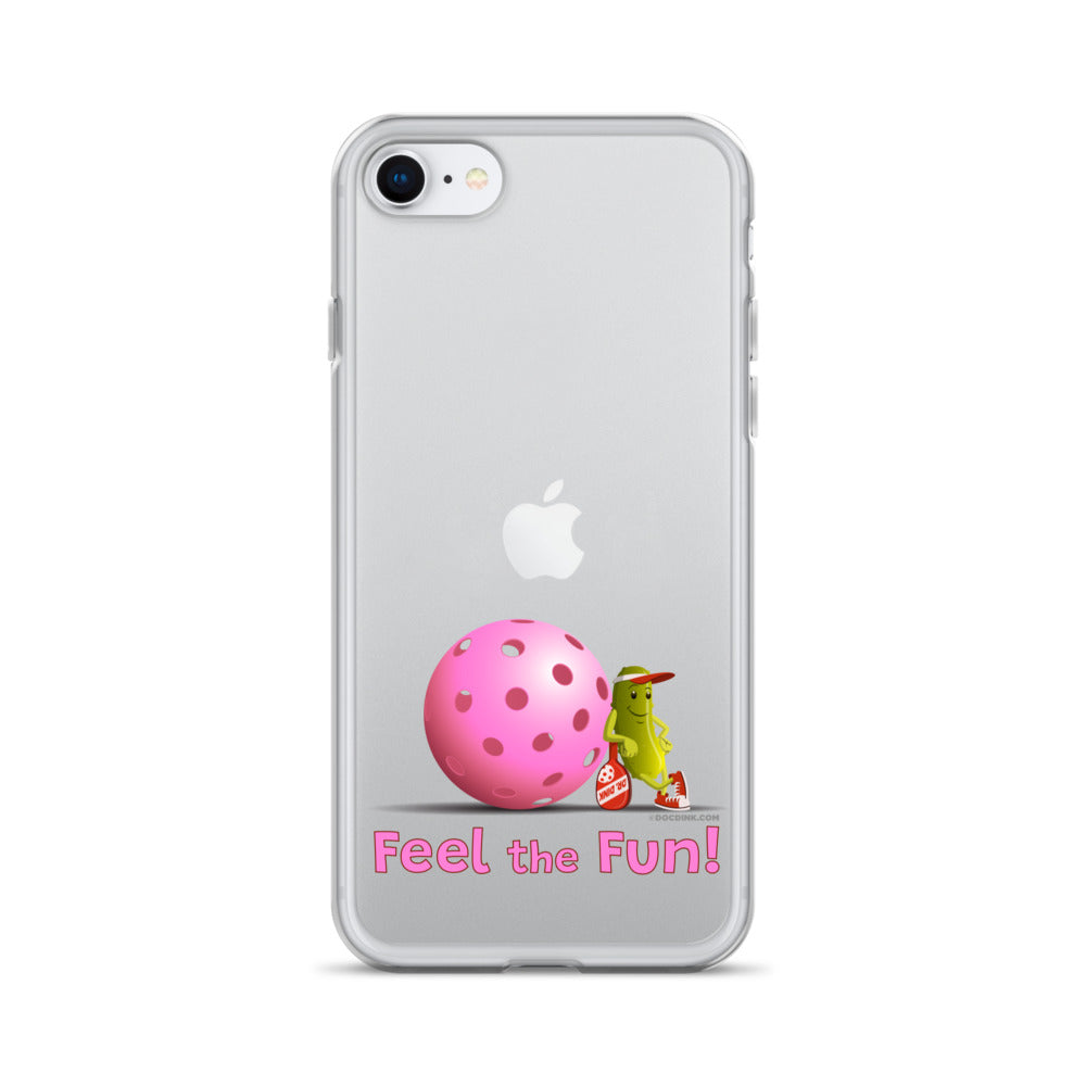 Pickleball iPhone® Case - Resting Pickleball - "Feel the Fun" #pink - DocDink.com