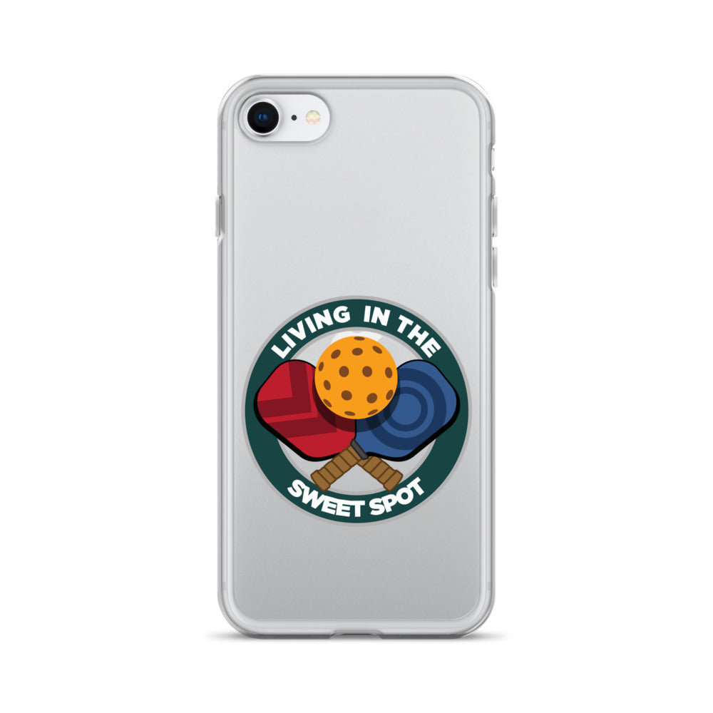 iPhone® Pickleball Case - "Living in the Sweet Spot" emblem - DocDink.com