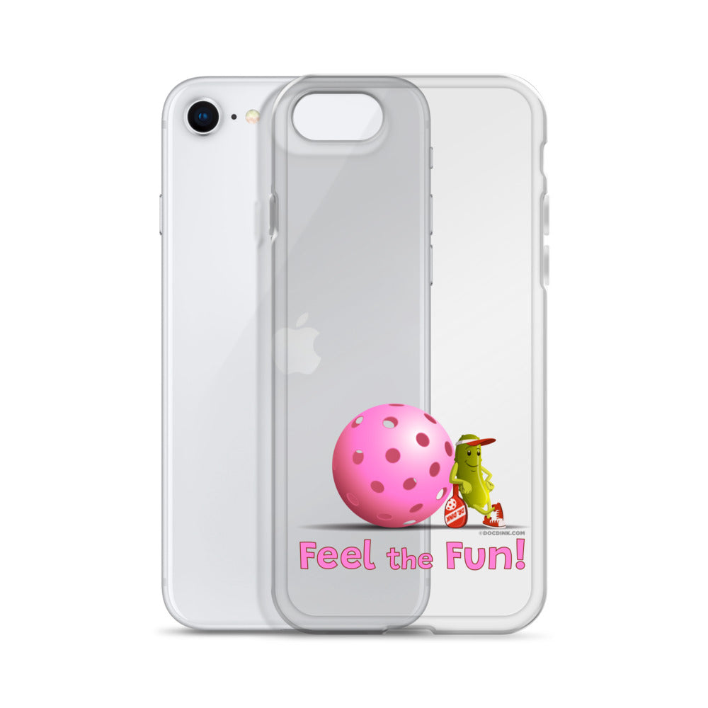 Pickleball iPhone® Case - Resting Pickleball - "Feel the Fun" #pink - DocDink.com