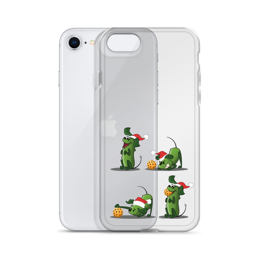 iPhone® Pickleball Case - Pickles wants to Play! - Christmas sq. - DocDink.com